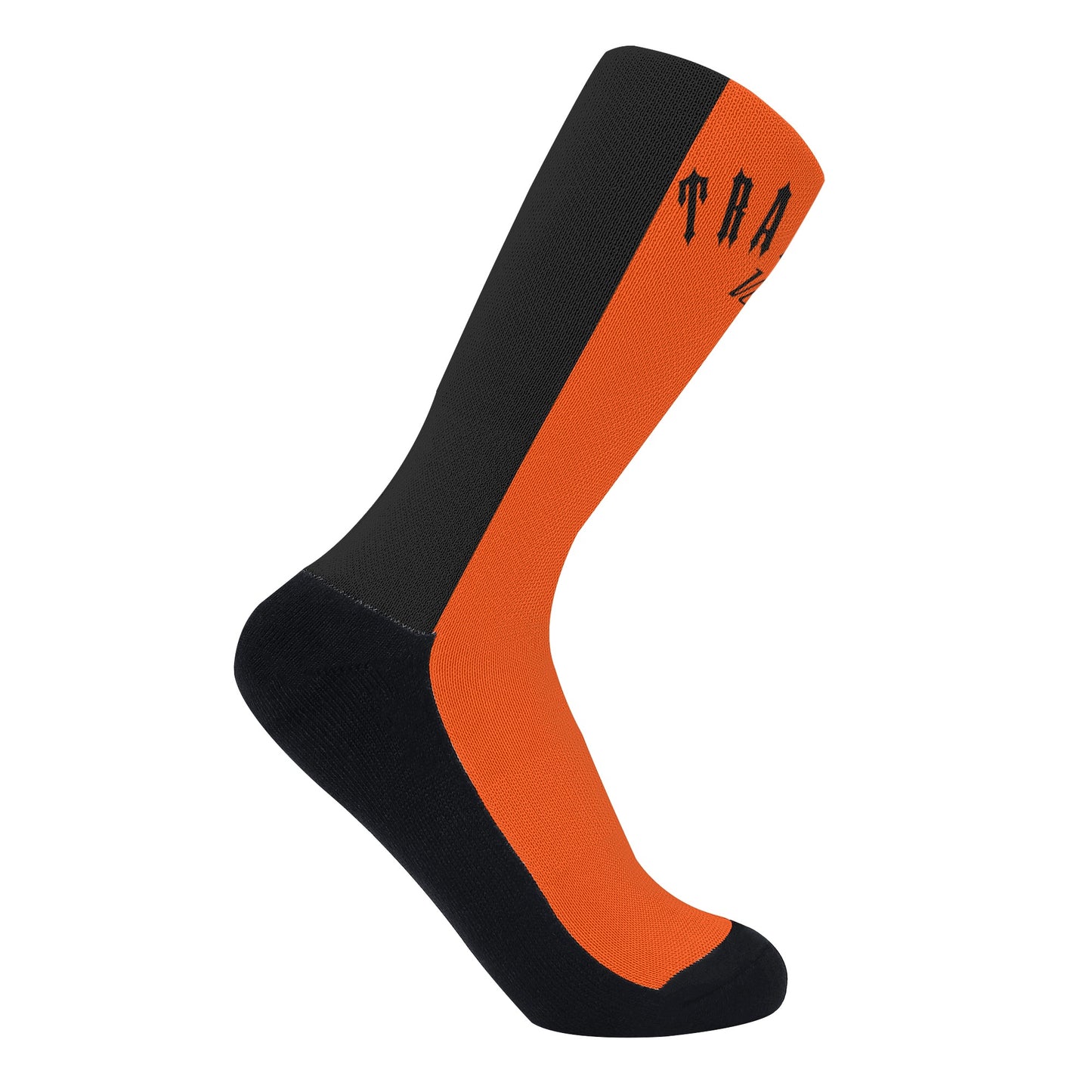 Trap Star Valley Dark Orange/Black Crew Socks