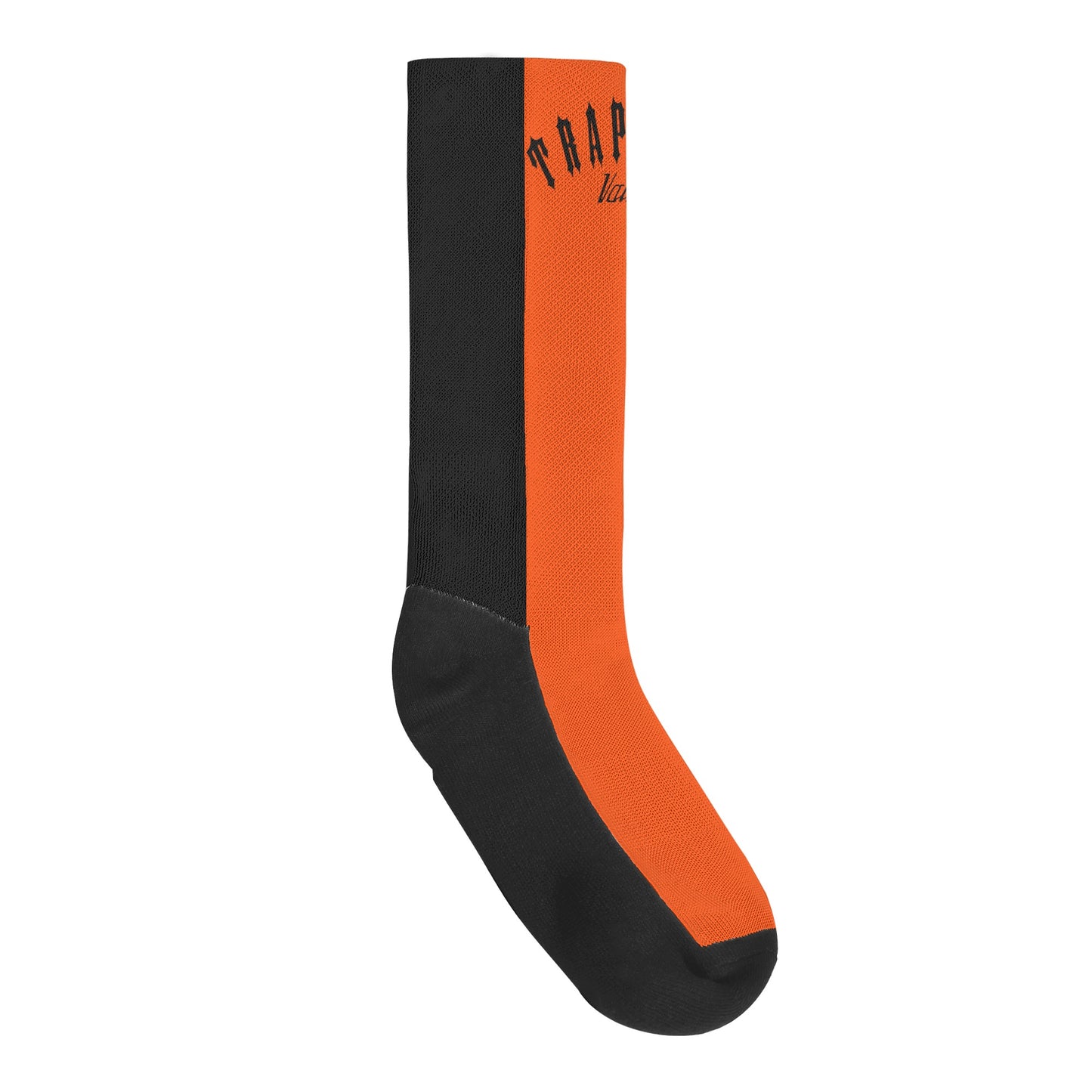 Trap Star Valley Dark Orange/Black Crew Socks