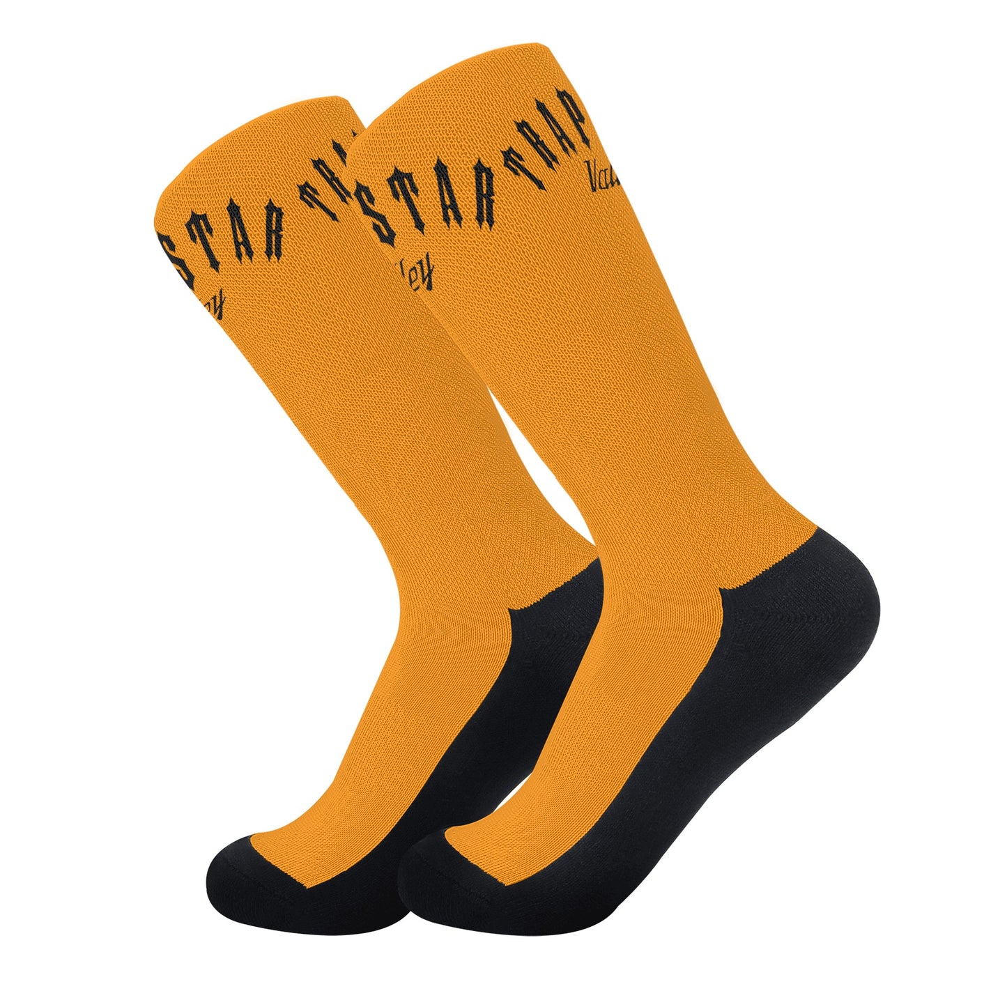 Trap Star Valley Orange/Black Crew Socks