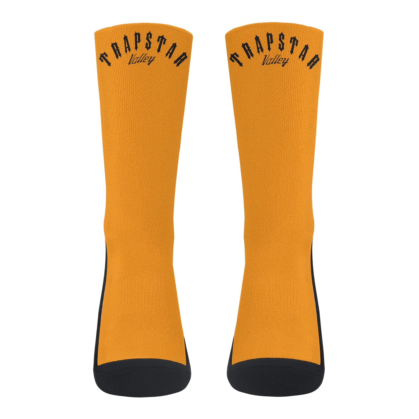 Trap Star Valley Orange/Black Crew Socks