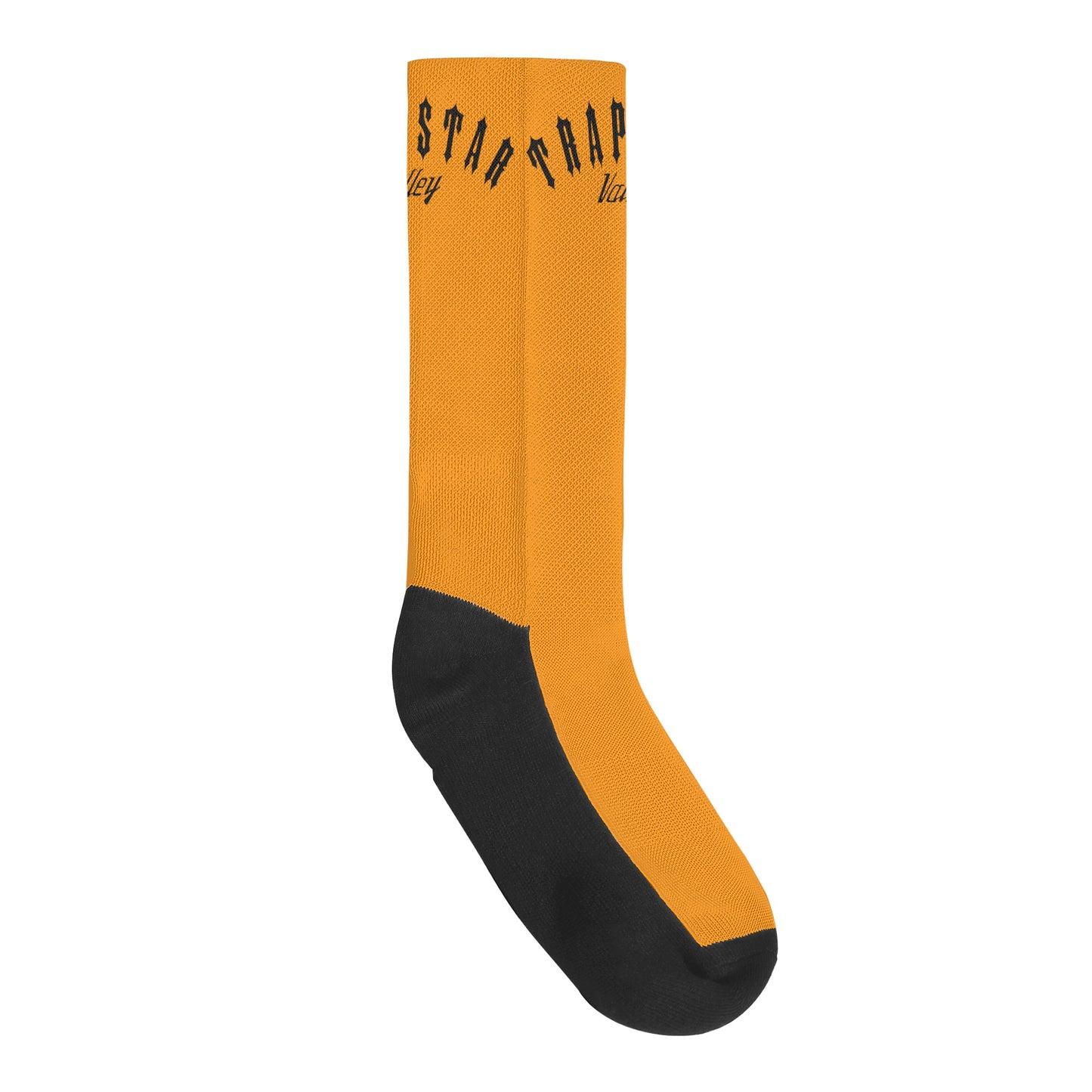 Trap Star Valley Orange/Black Crew Socks