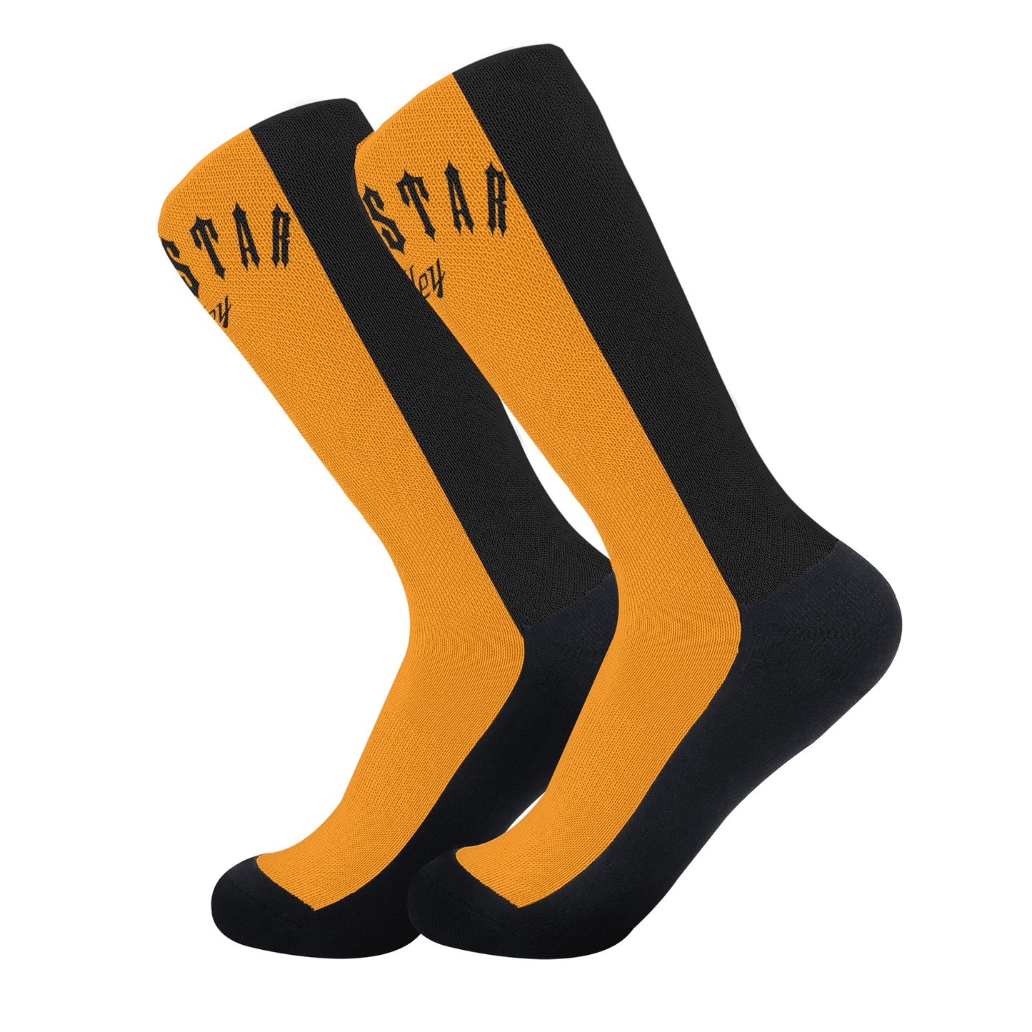 Trap Star Valley Orange/Black Crew Socks