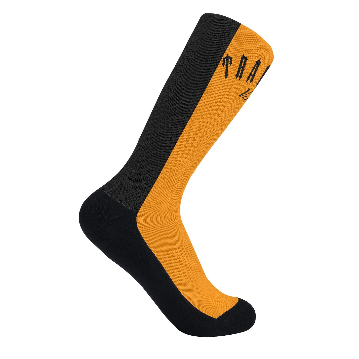 Trap Star Valley Orange/Black Crew Socks