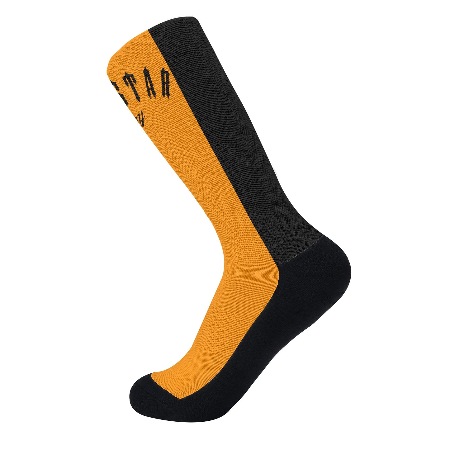 Trap Star Valley Orange/Black Crew Socks