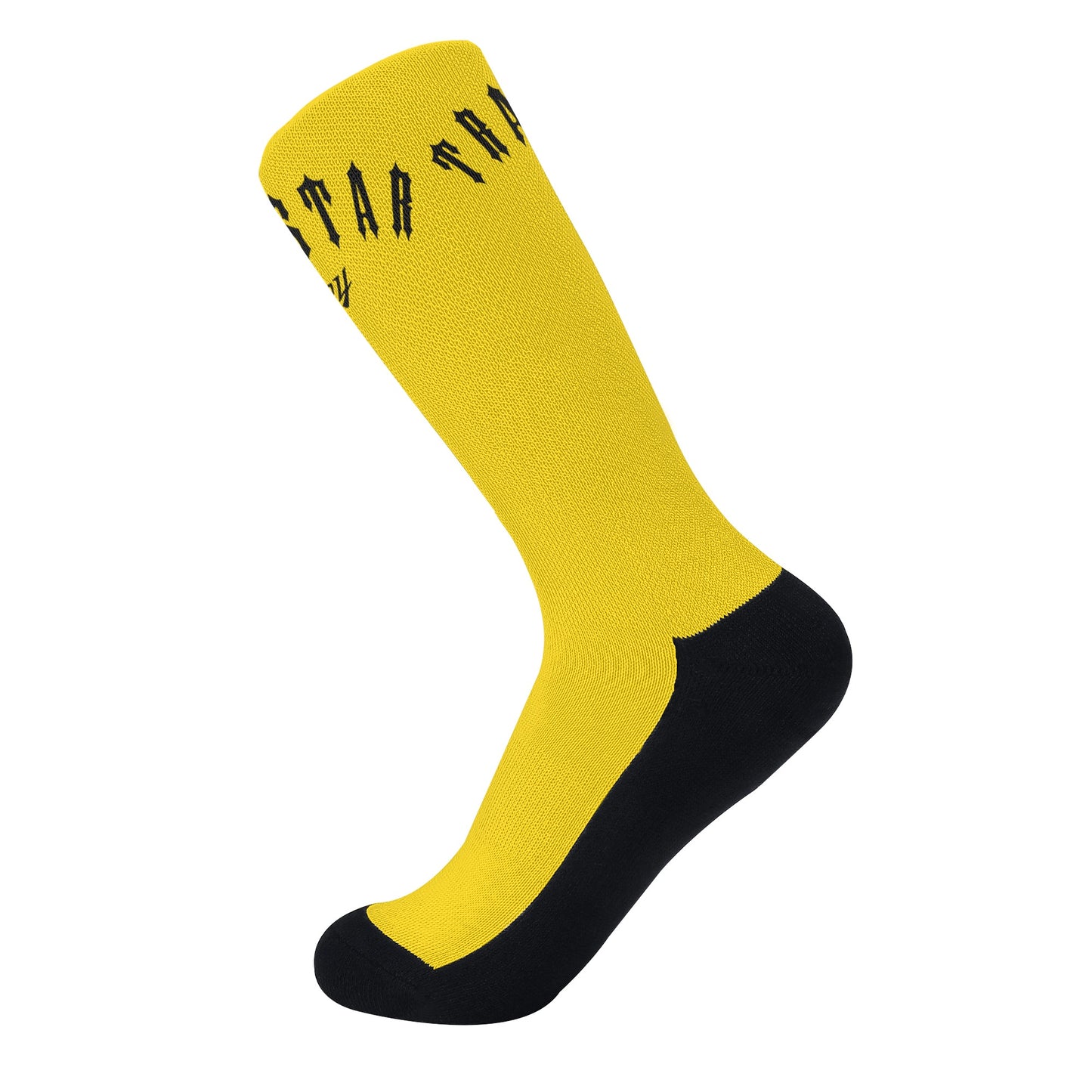 Trap Star Valley Gold/Black Crew Socks