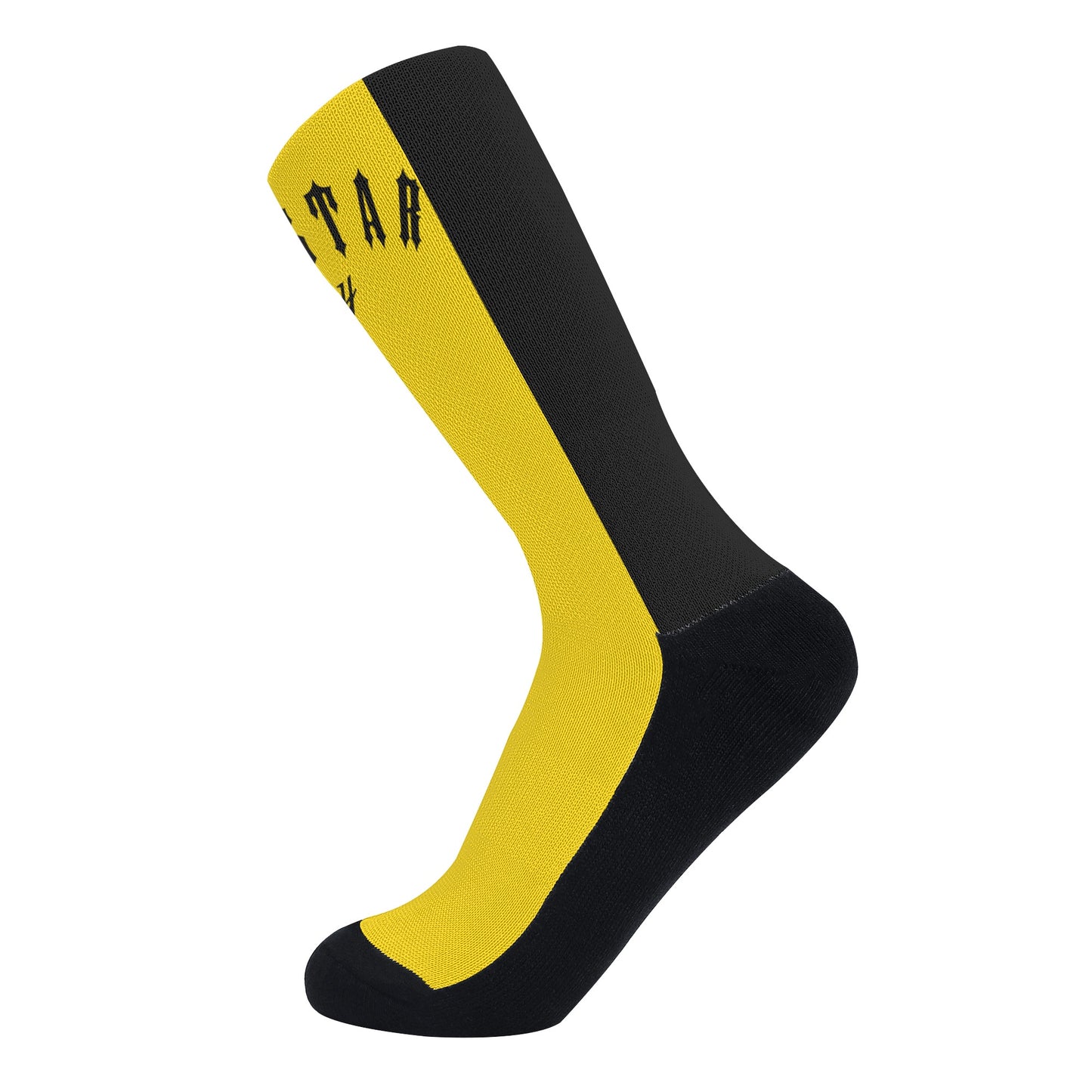 Trap Star Valley Gold/Black Crew Socks