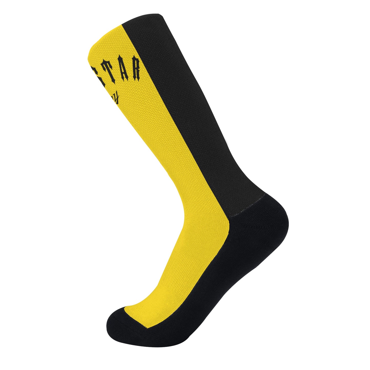 Trap Star Valley Gold/Black Crew Socks