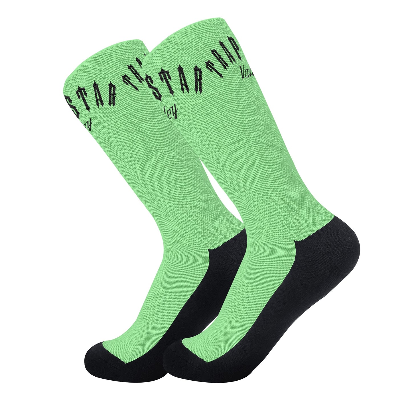 Trap Star Valley Mint Green/Black Crew Socks