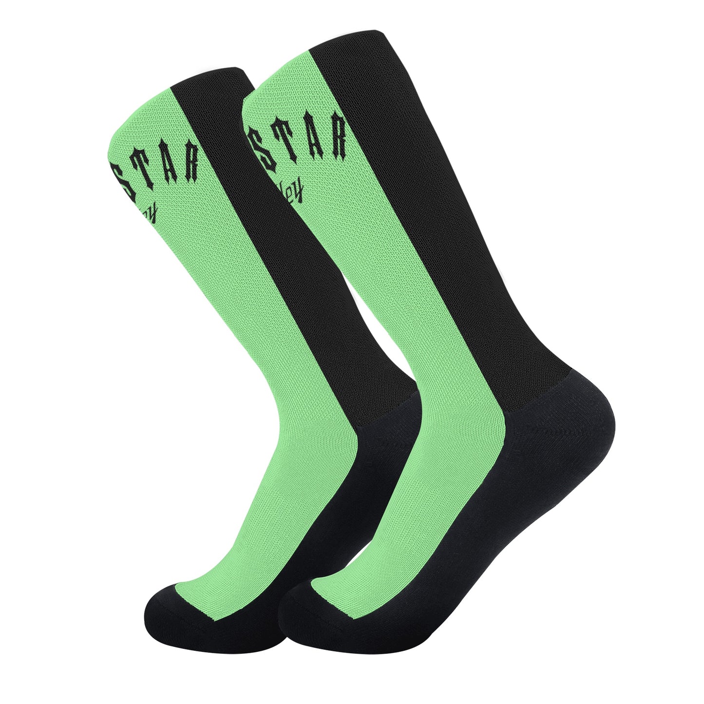 Trap Star Valley Mint Green/Black Crew Socks