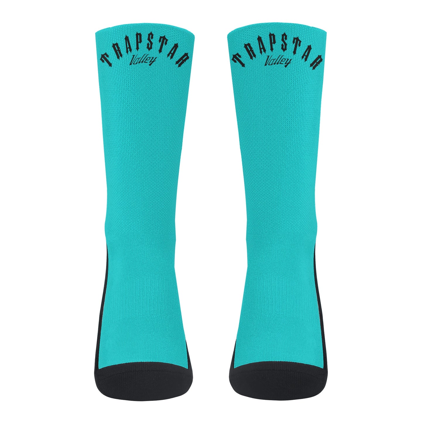 Trap Star Valley Turquoise/Black Crew Socks