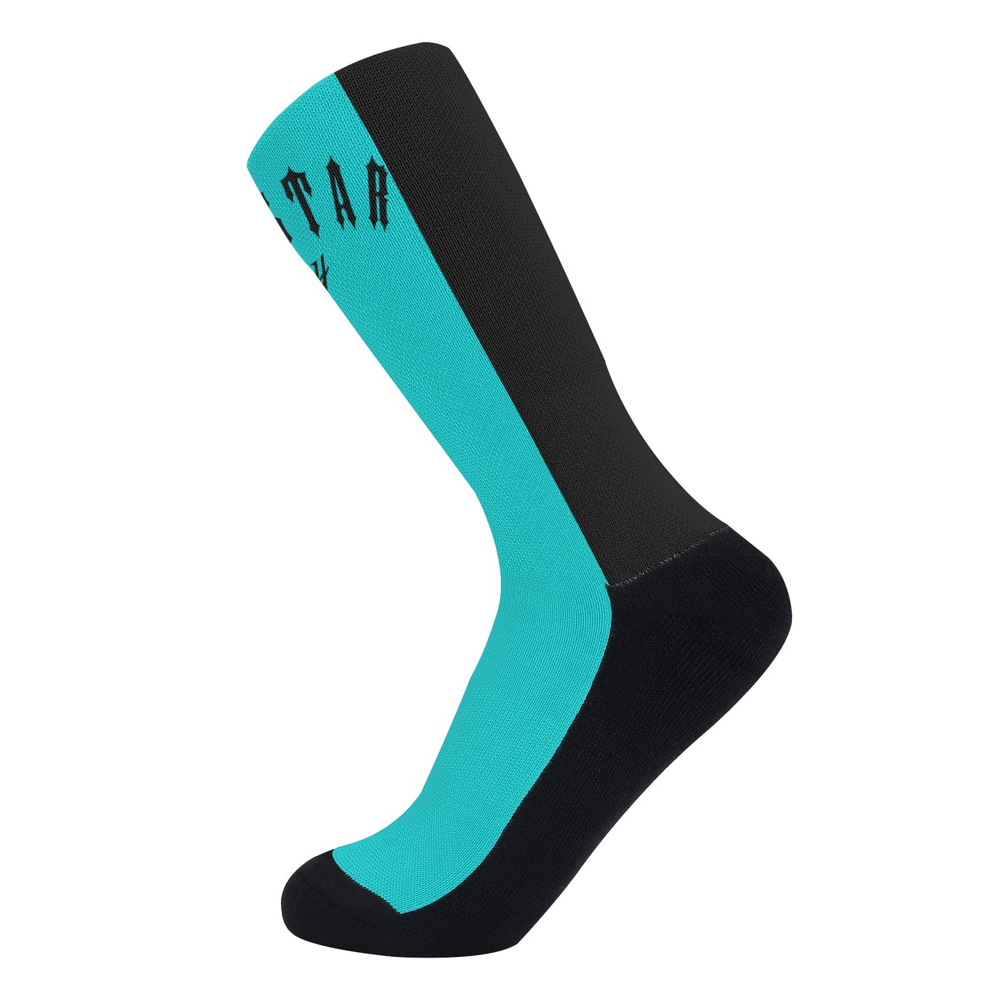 Trap Star Valley Turquoise/Black Crew Socks