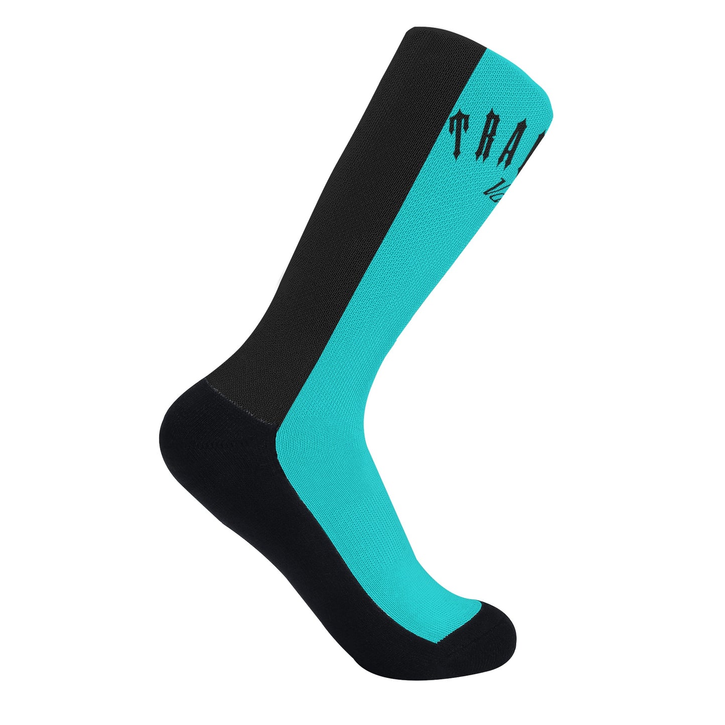 Trap Star Valley Turquoise/Black Crew Socks