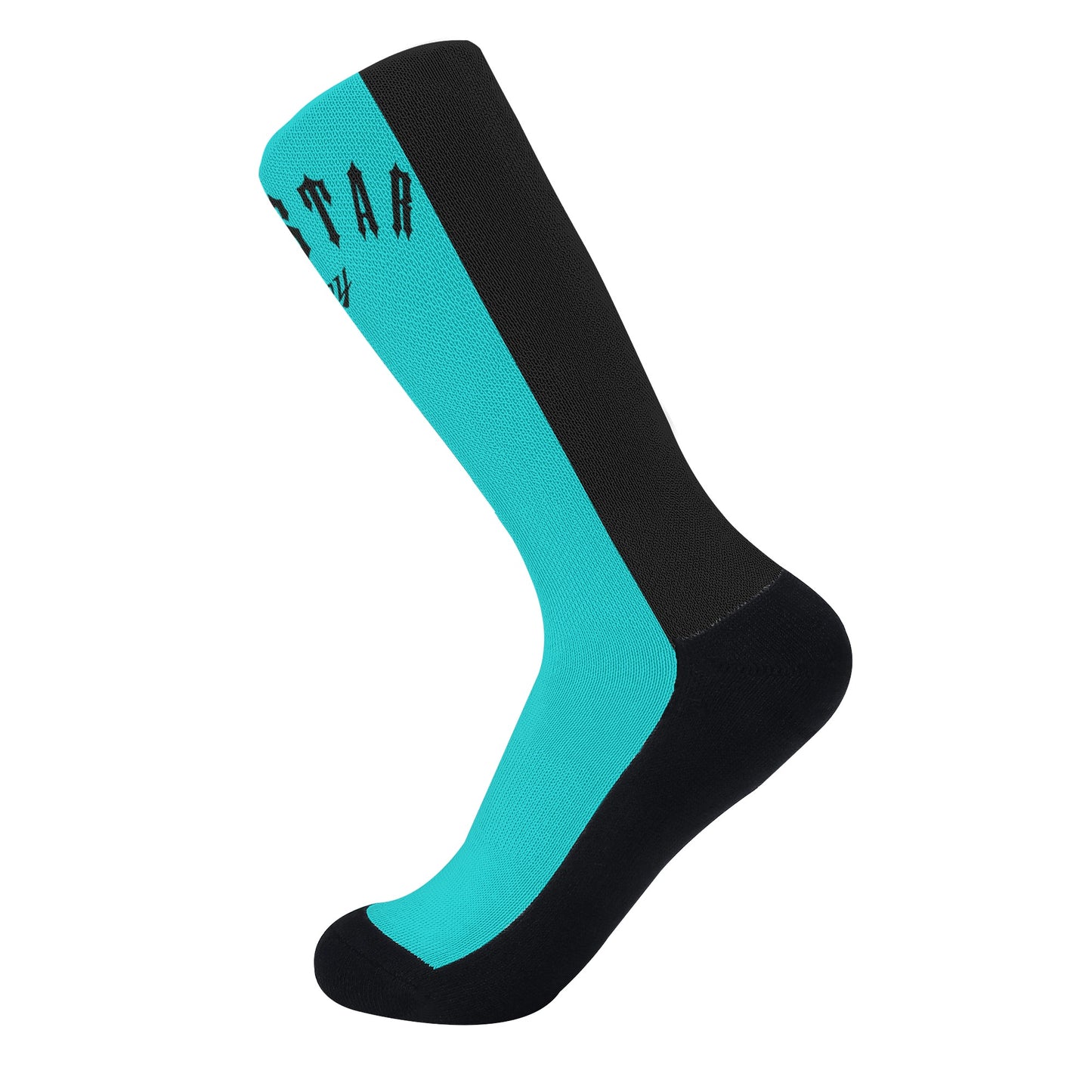 Trap Star Valley Turquoise/Black Crew Socks