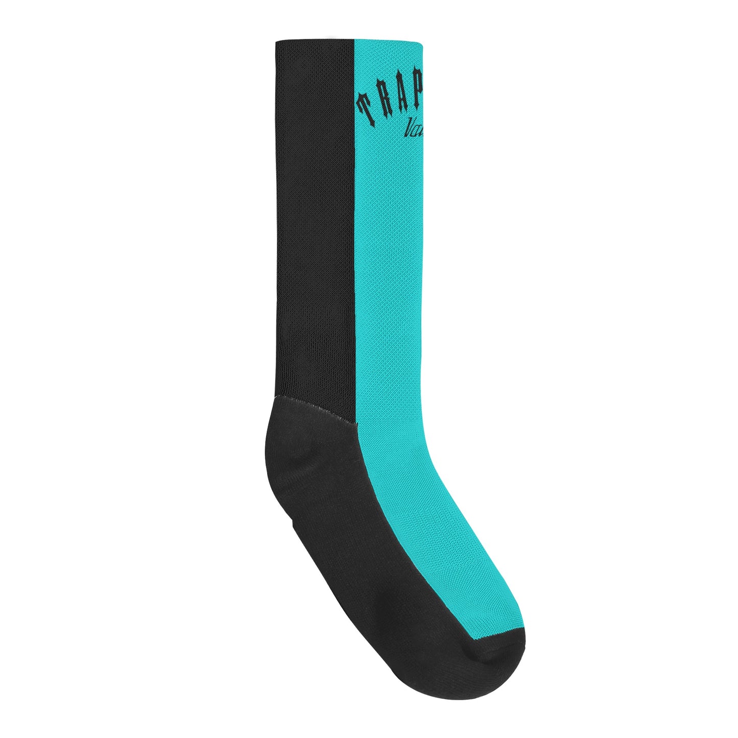 Trap Star Valley Turquoise/Black Crew Socks