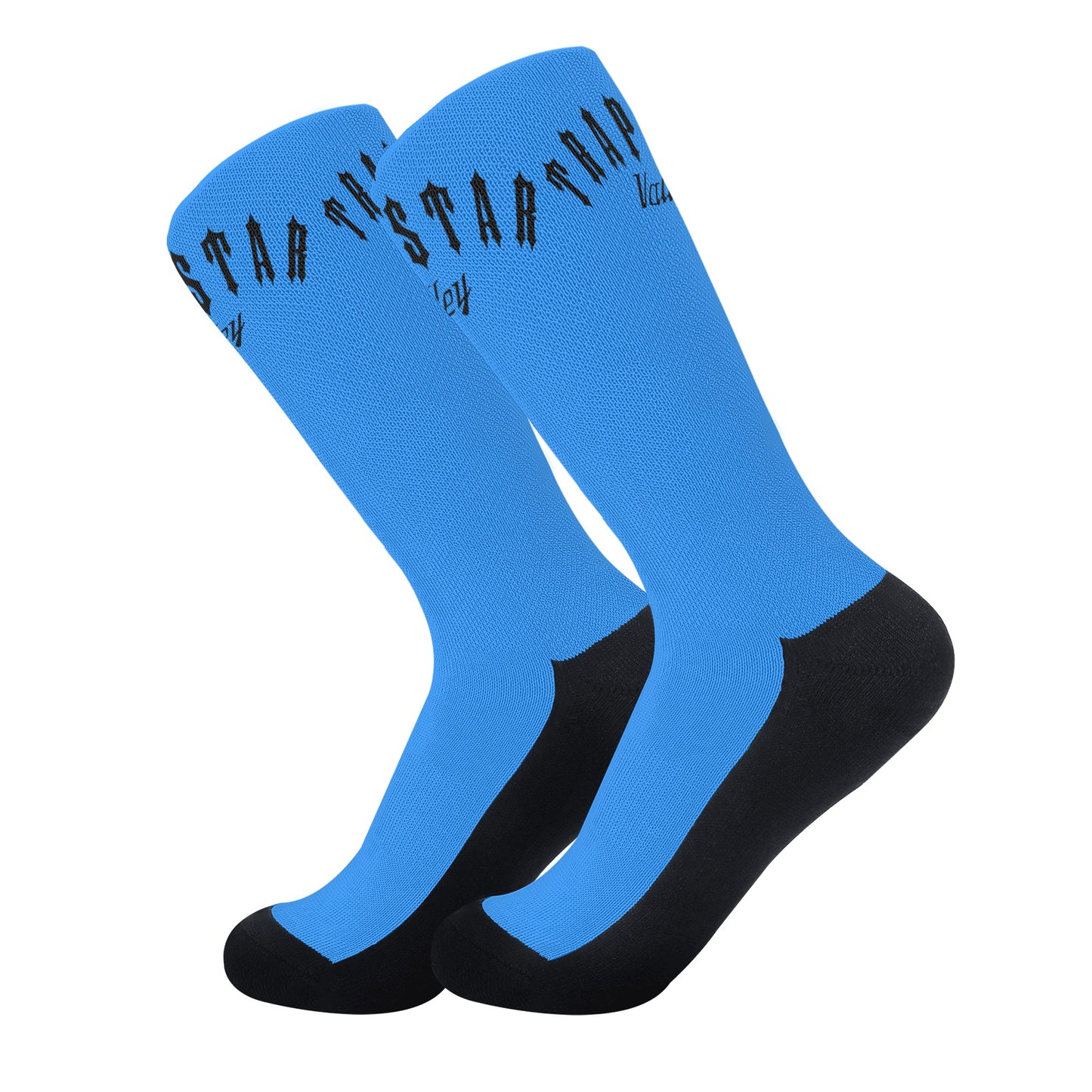 Trap Star Valley Blue/Black Crew Socks