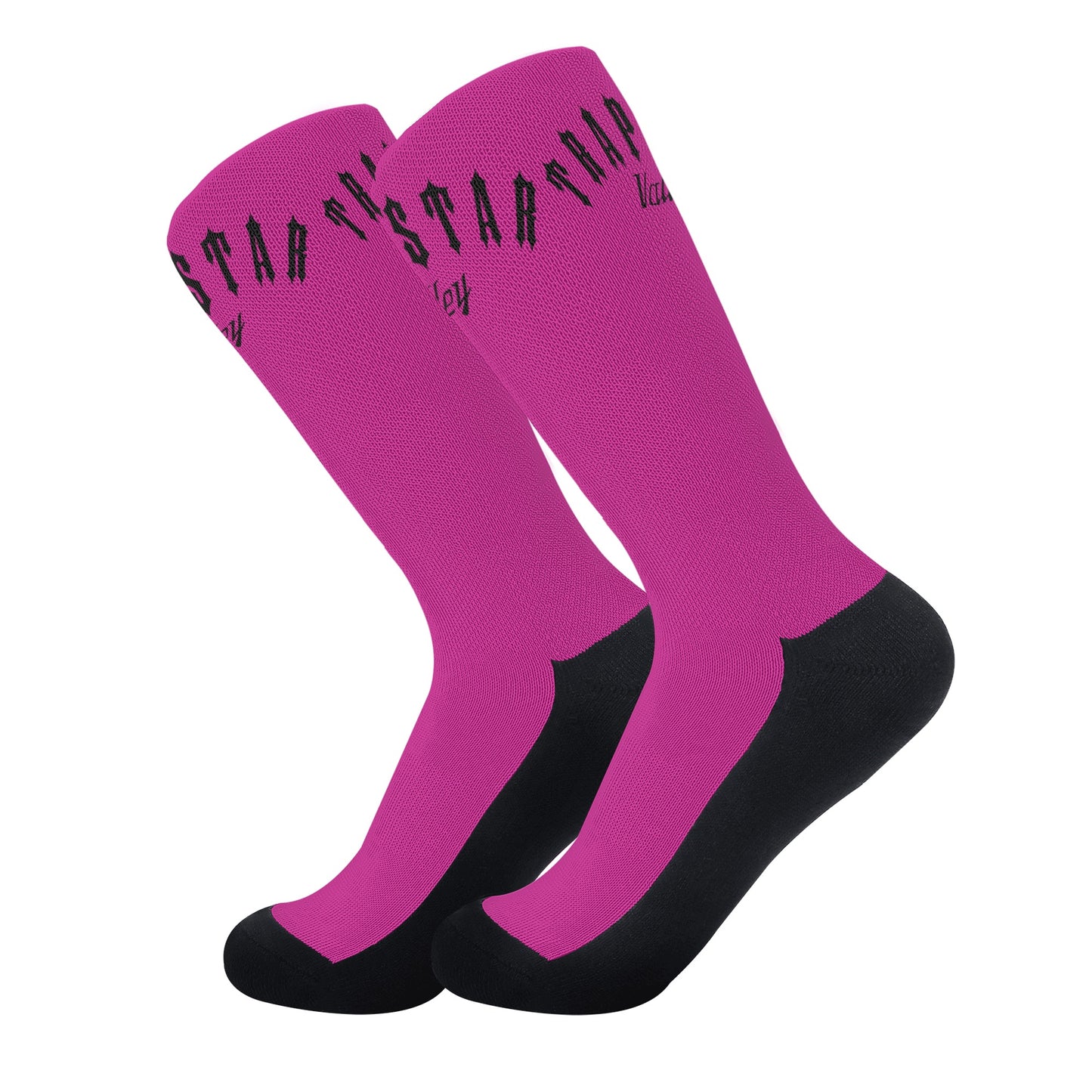 Trap Star Valley Purple/Black Crew Socks