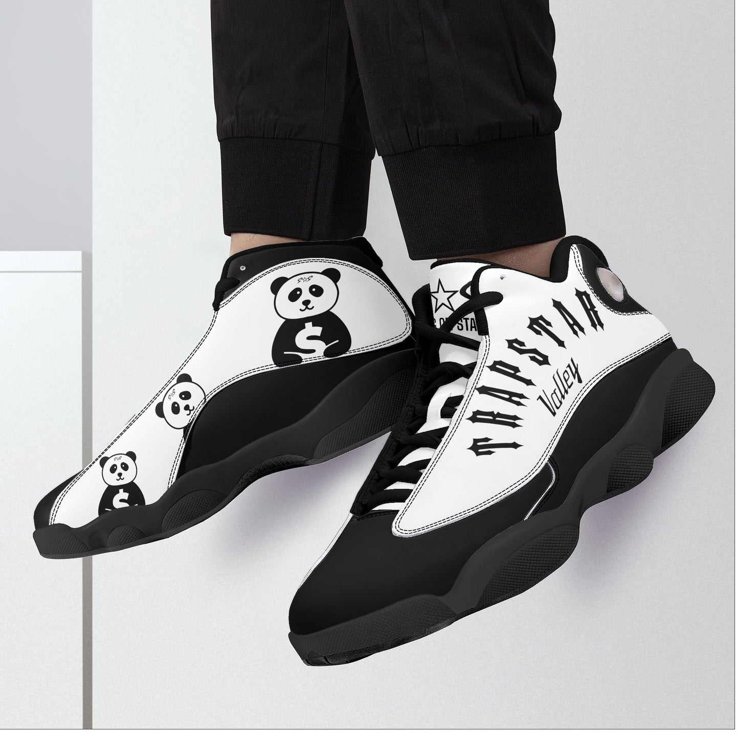 Trap Star Valley Panda 1.0 Black/White Mens Star Kicks