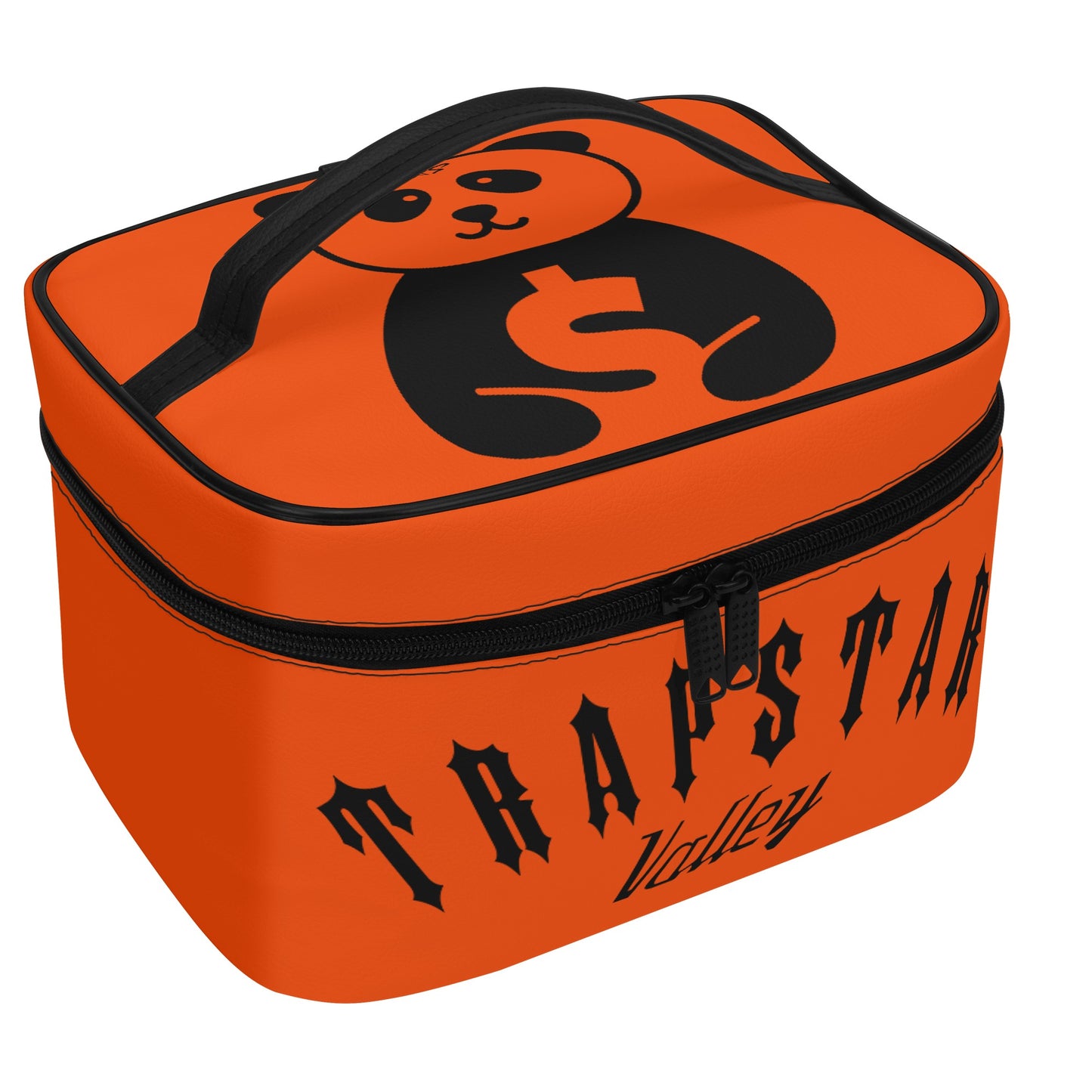 Trap Star Valley Panda 1.0 Dark Orange Leather Cosmetic Bag