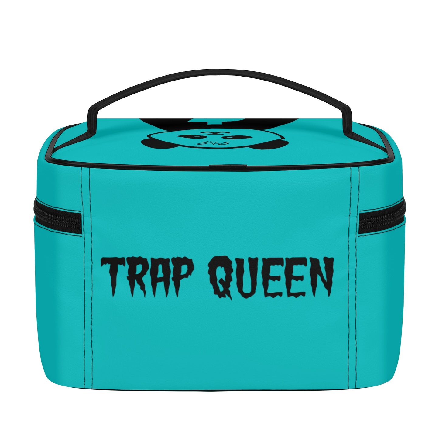 Trap Star Valley Panda 1.0  Turquoise  Leather Cosmetic Bag