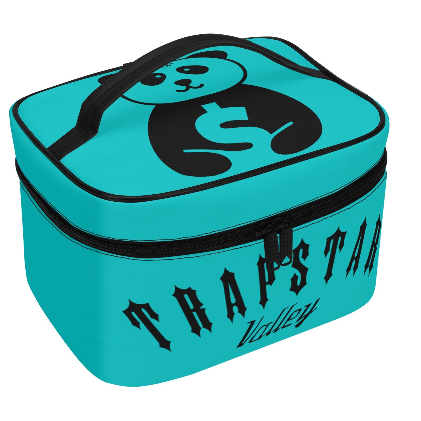 Trap Star Valley Panda 1.0  Turquoise  Leather Cosmetic Bag