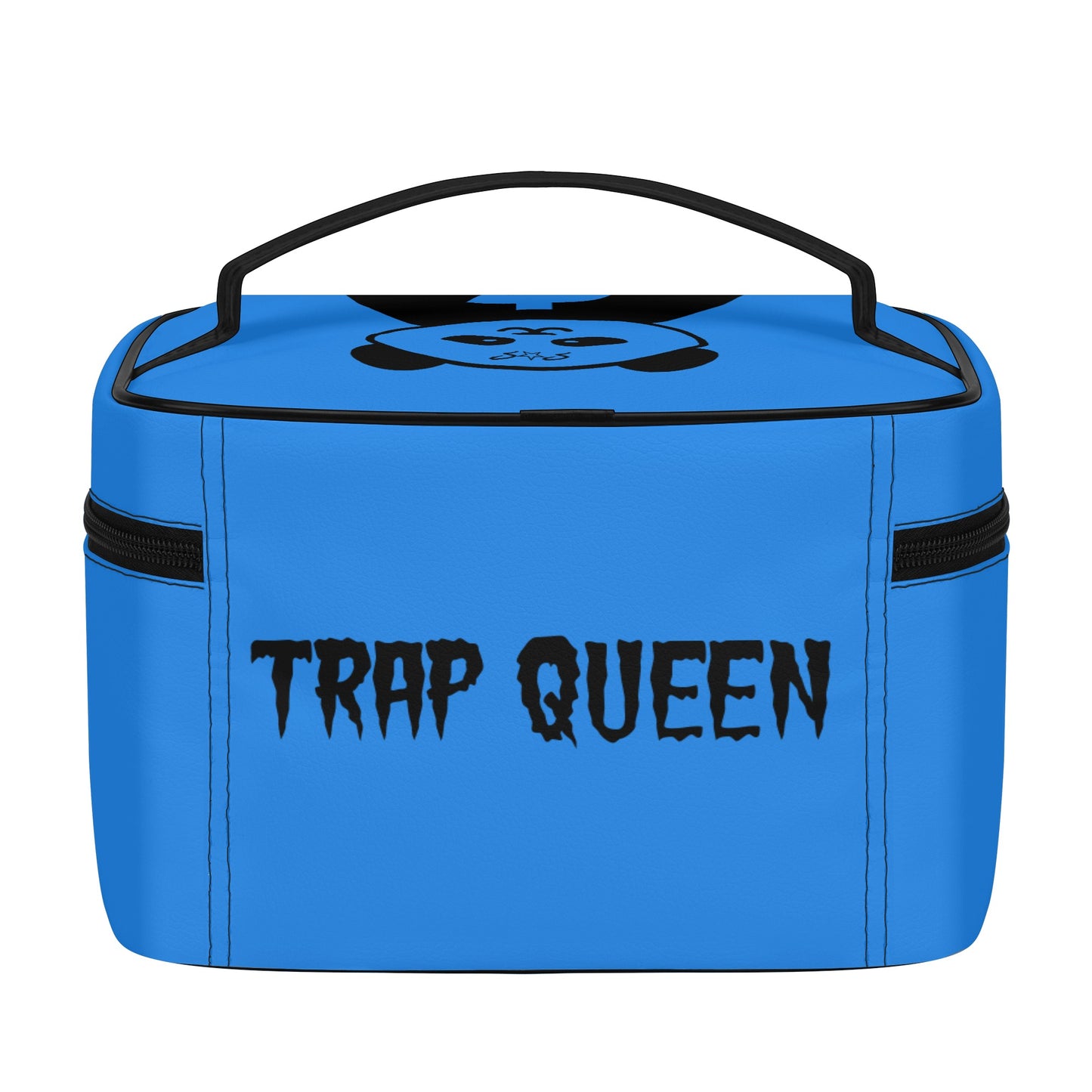 Trap Star Valley Panda 1.0  Blue Leather Cosmetic Bag