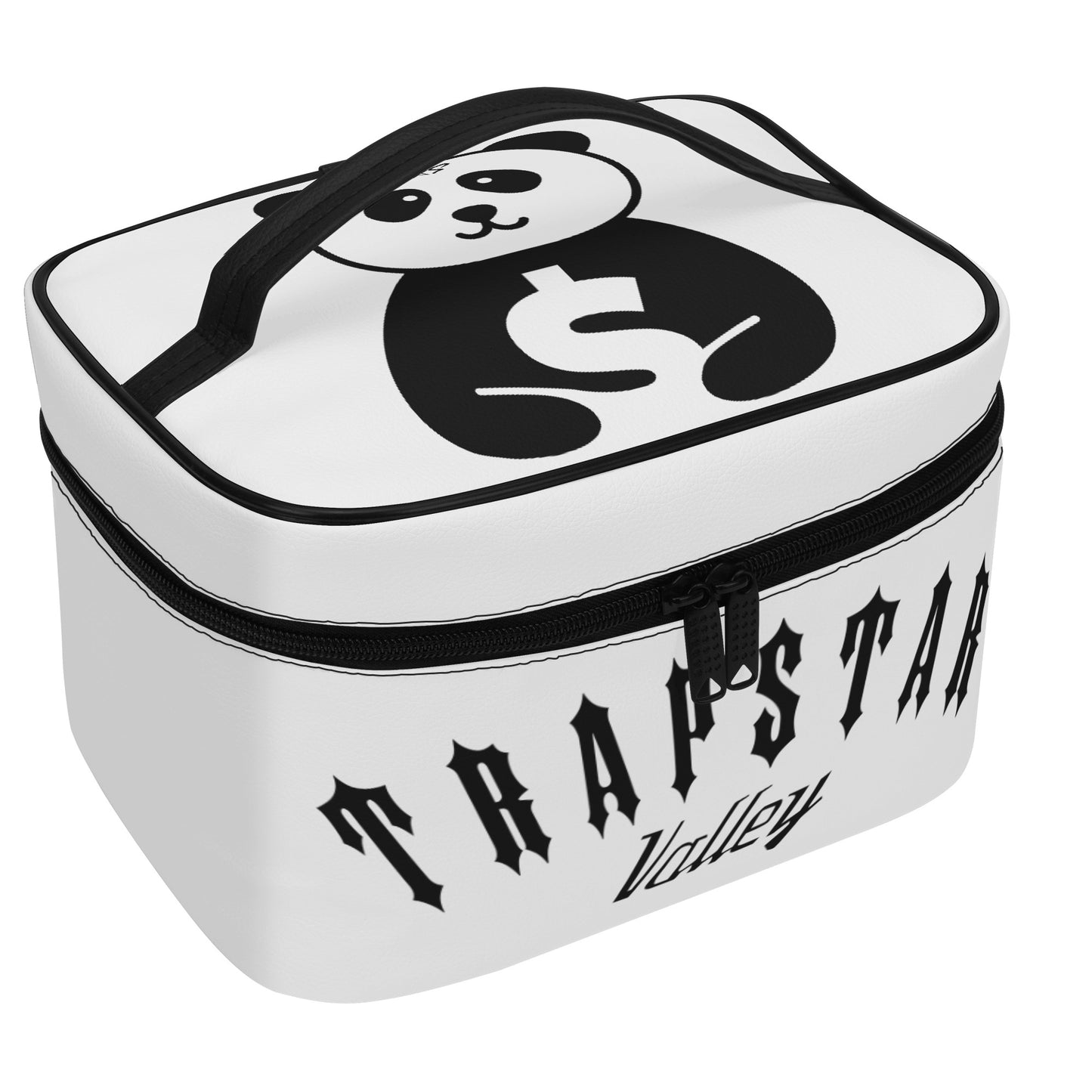 Trap Star Valley Panda 1.0  White Leather Cosmetic Bag