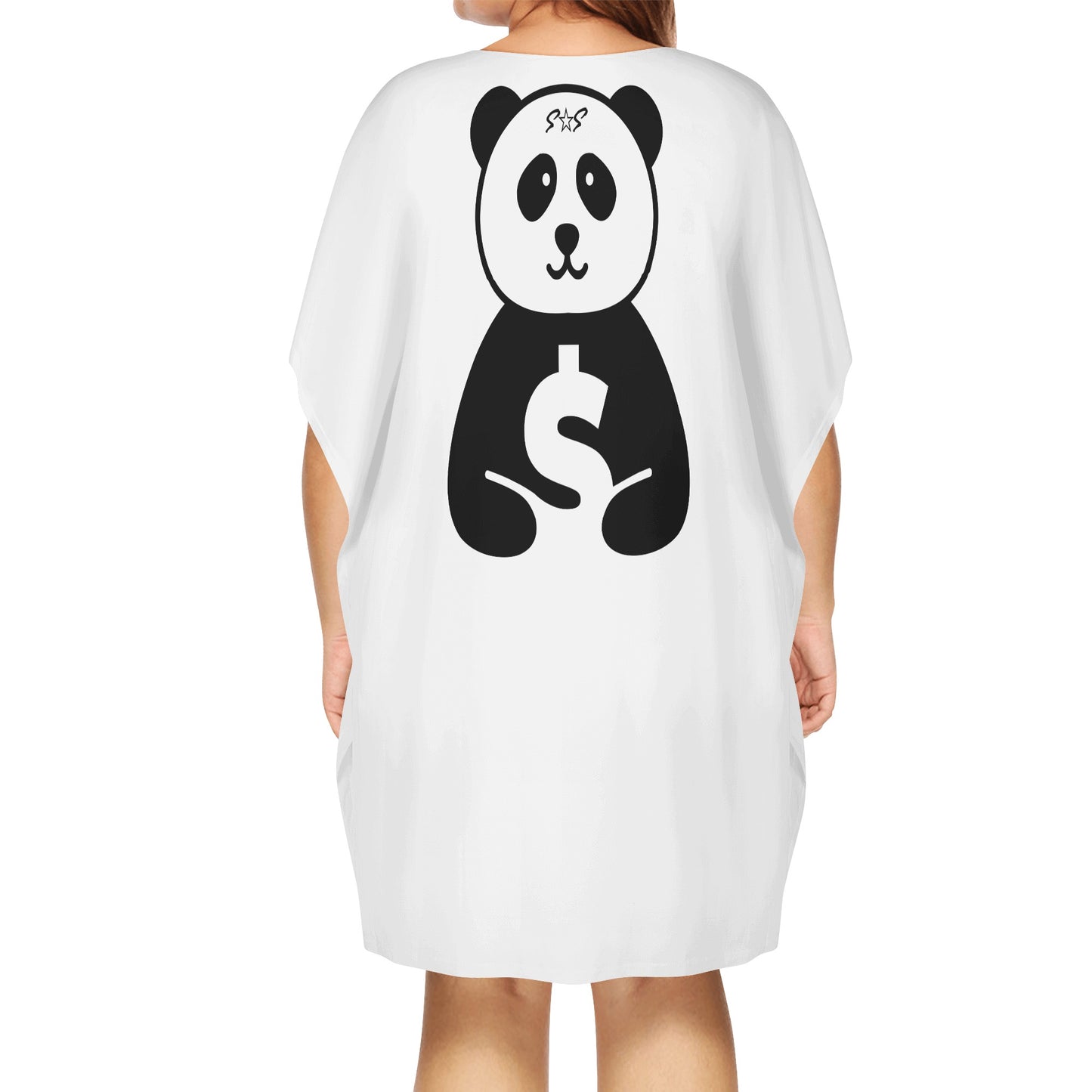 Trap Star Valley Panda 1.0  White Womens Daily Plus Star Size Loose Dress