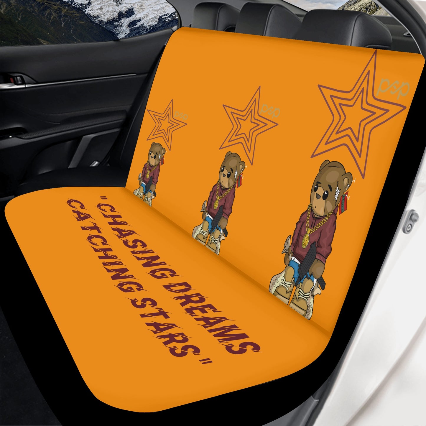 S.O.S X P.S.P  Collaboration Orange Back Car Seat Cover