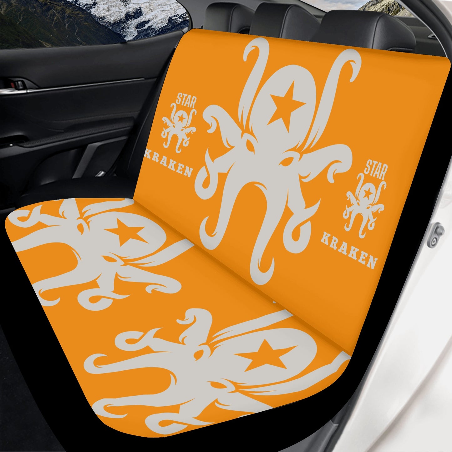 Star Kraken Orange Back Car Seat Cover