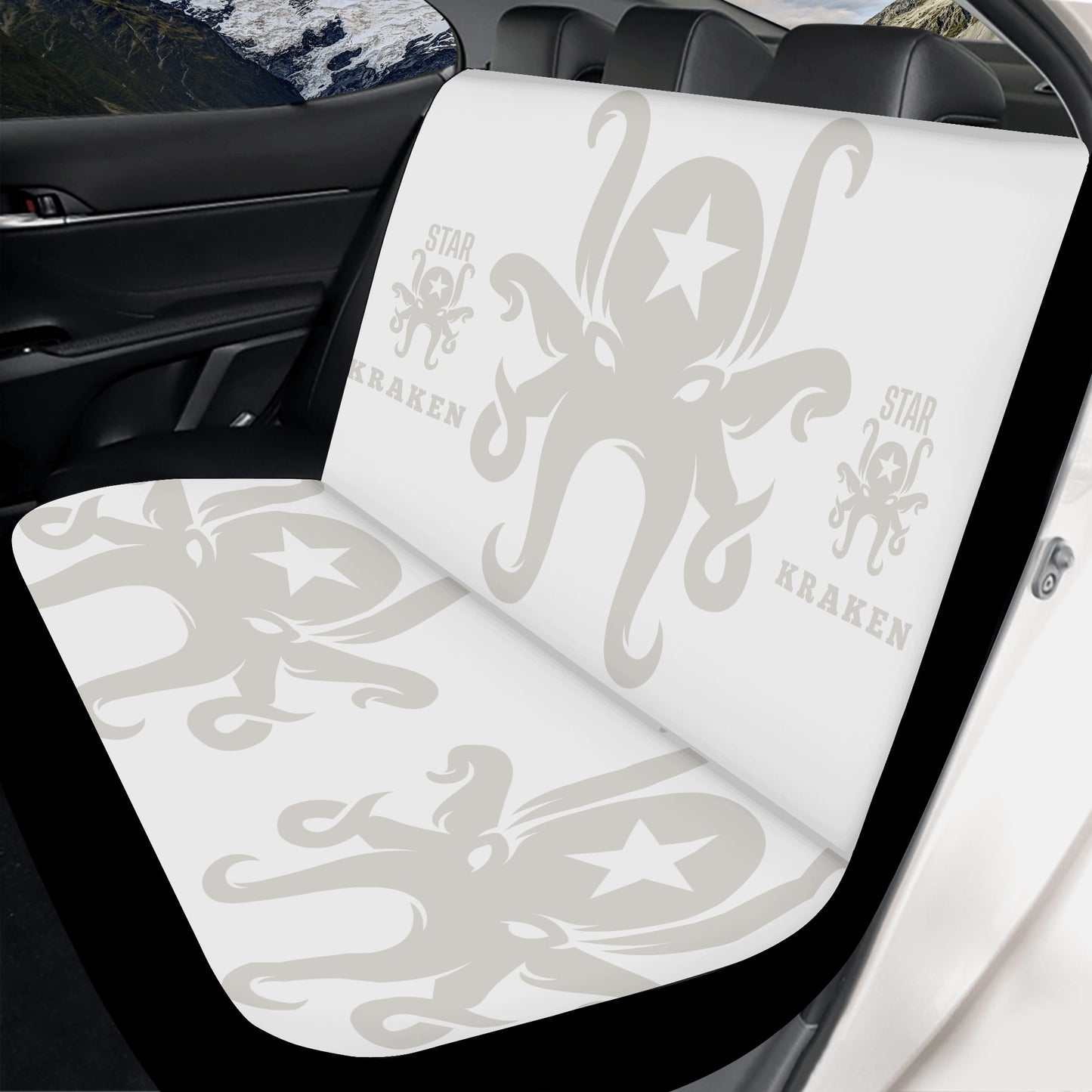 Star Kraken White Back Car Seat Cover