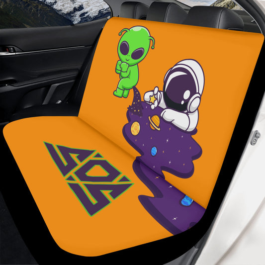 Space Aliens Orange Back Car Seat Cover