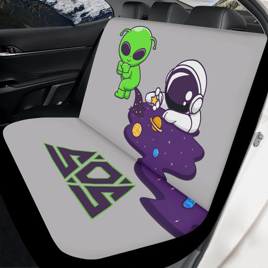 Space Aliens Grey Back Car Seat Cover