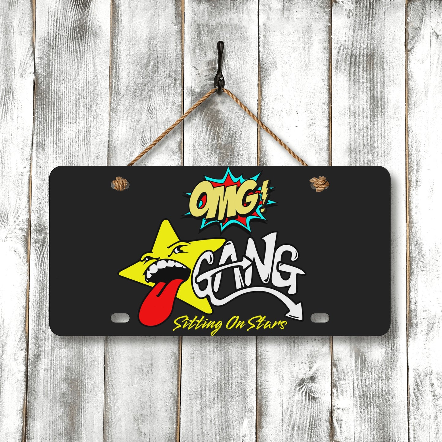 Star Gang Black License Plates