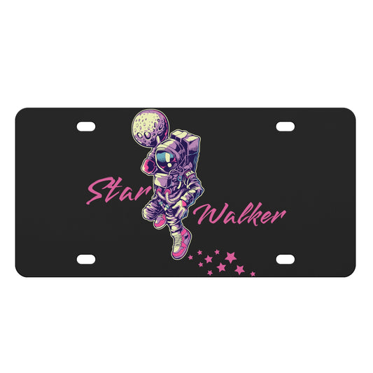 Star Walker White License Plates