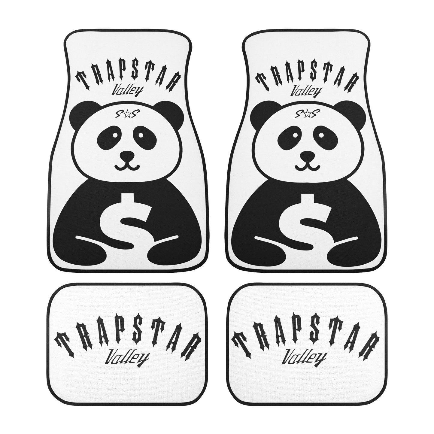 Trap Star Valley Panda 1.0 White Back and Front Car Floor Mats