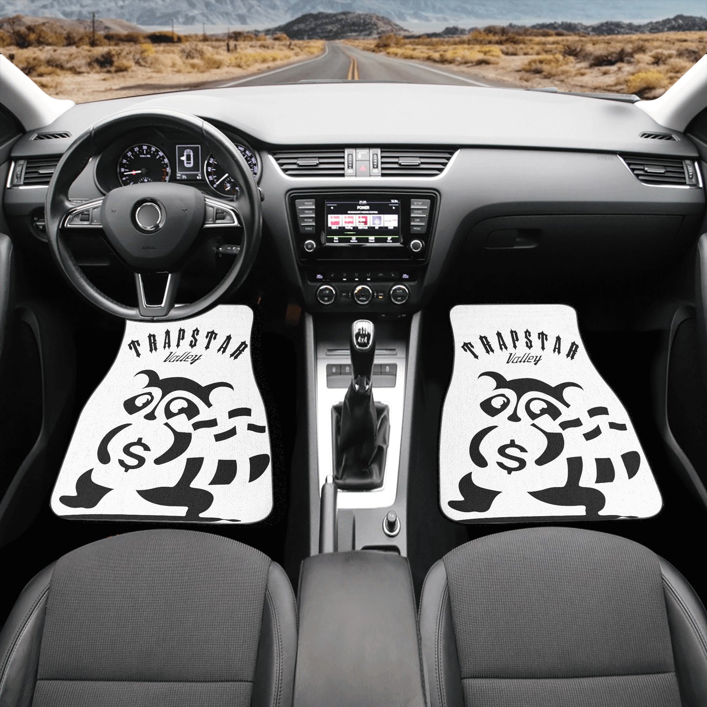 Trap Star Valley Panda 1.0 WHite Back and Front Car Floor Mats