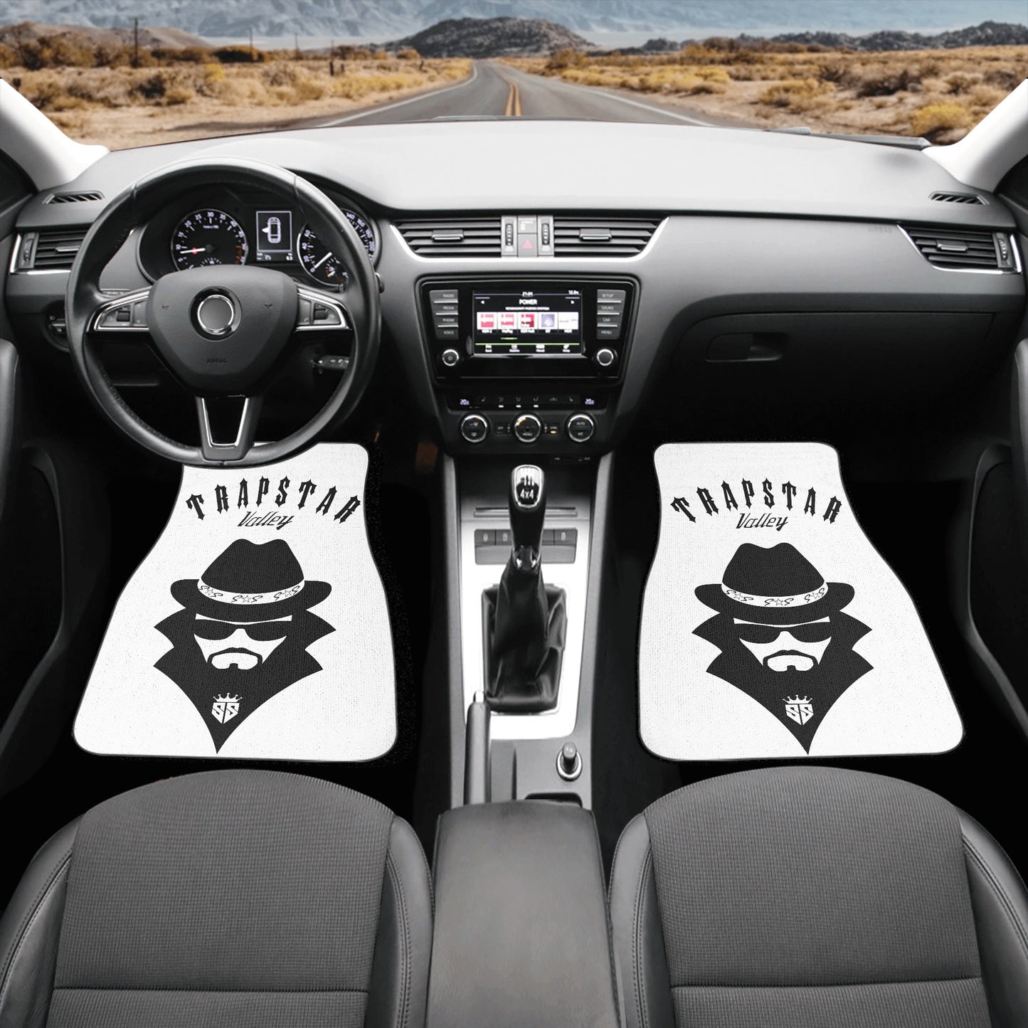 Trap Star Valley Panda 1.0 White Back and Front Car Floor Mats