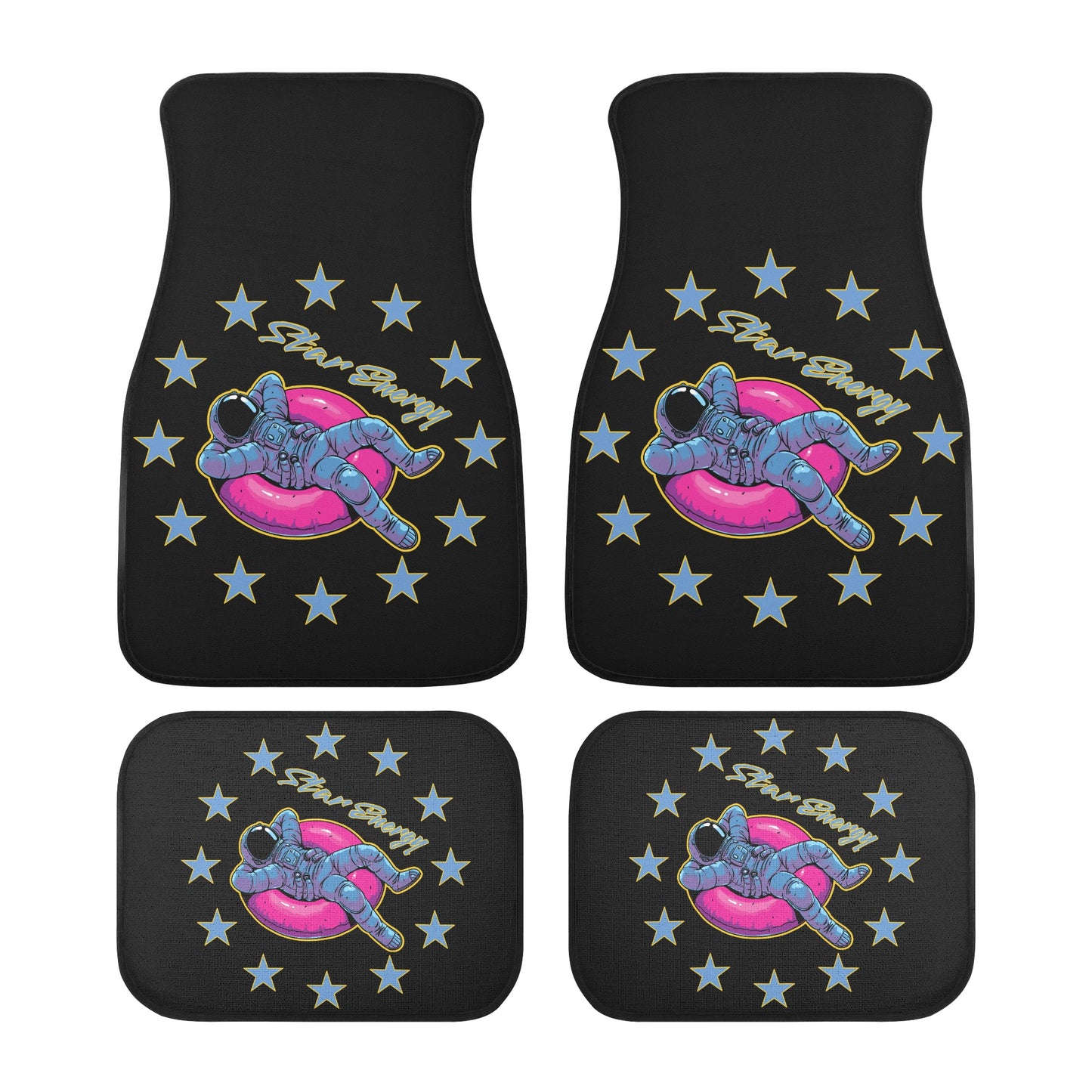 Star Energy 2.0 Black Back and Front Car Floor Mats