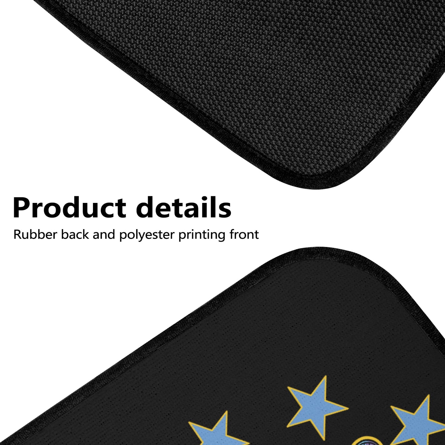 Star Energy 2.0 Black Back and Front Car Floor Mats