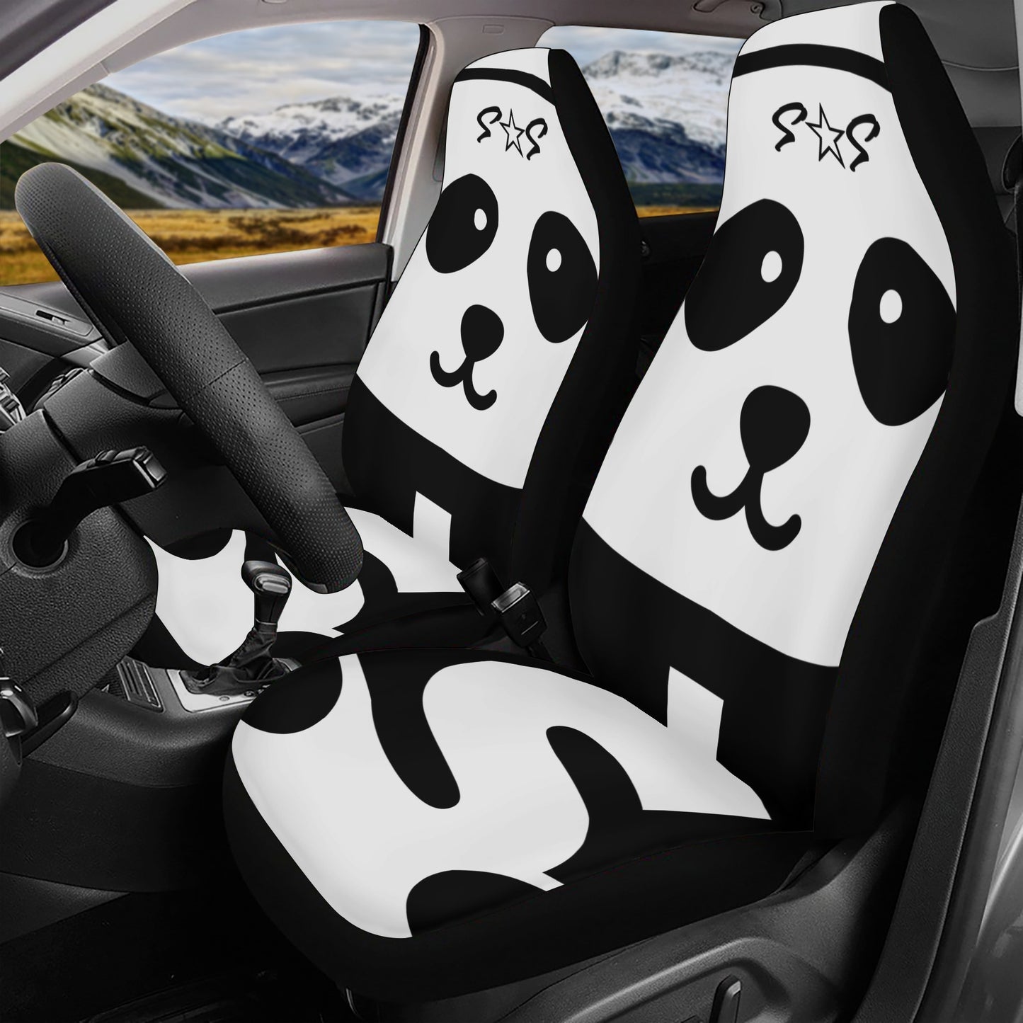 Trap Star Valley Panda 1.0 White Car Seat Cover Set