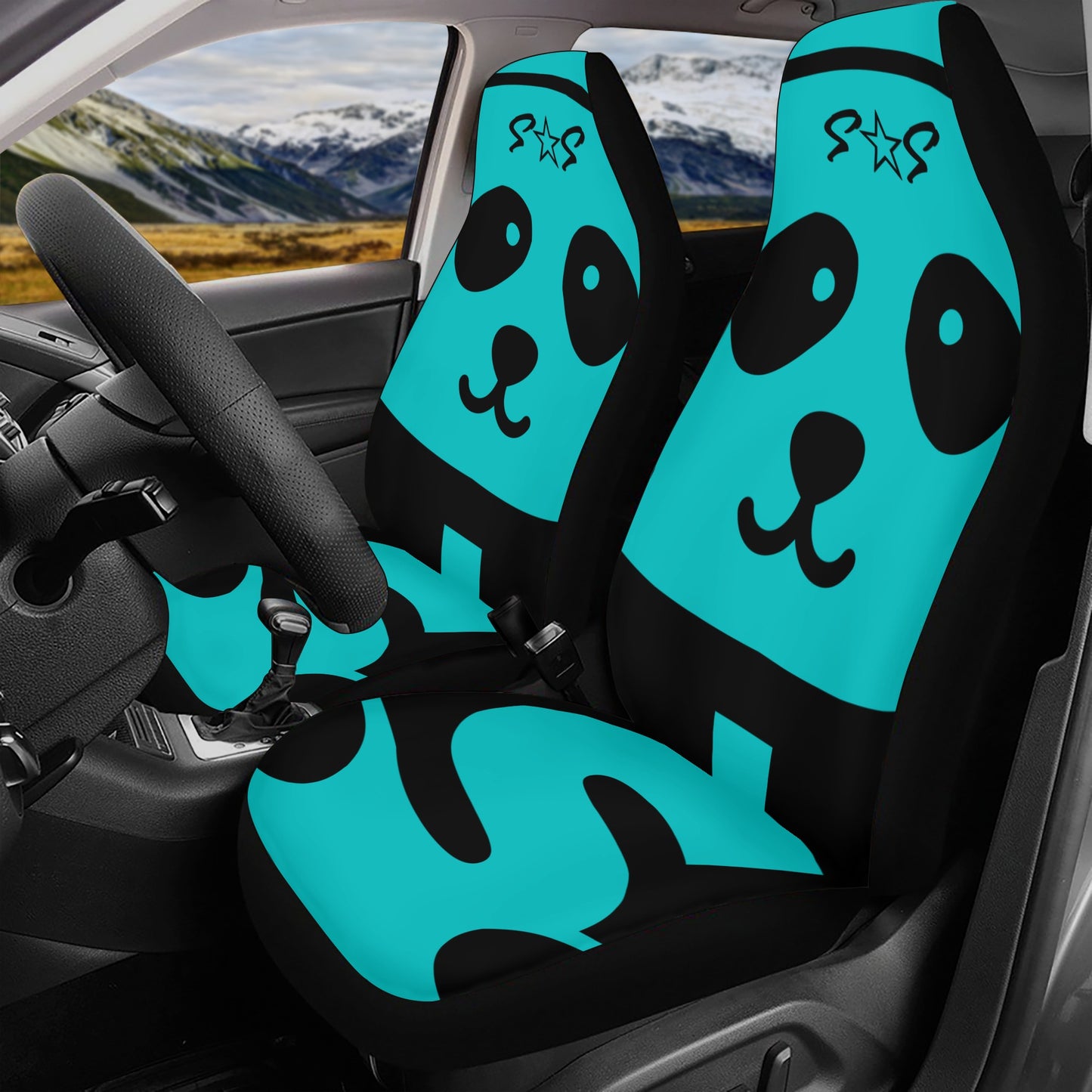 Trap Star Valley Panda 1.0 Turquoise 3pc Car Seat Cover Set