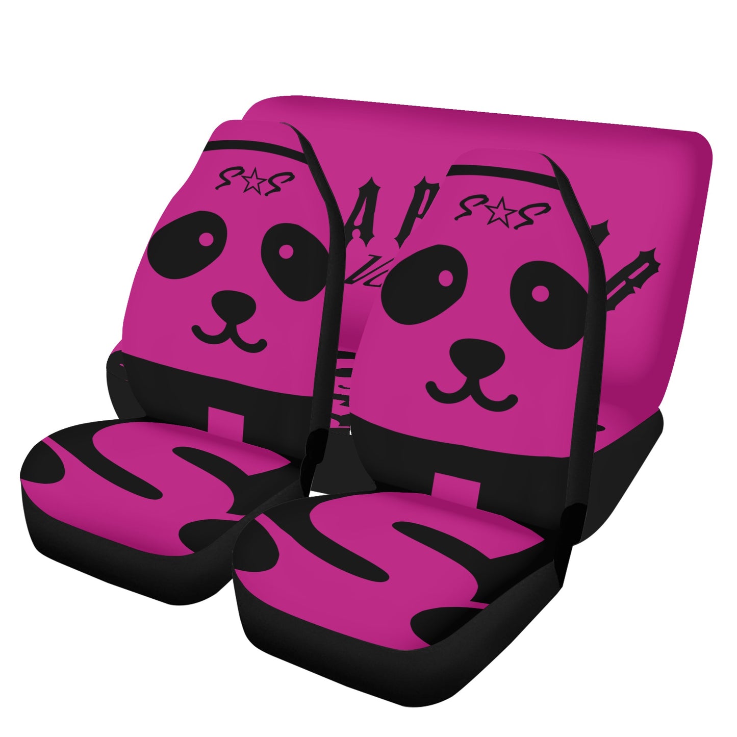 Trap Star Valley Panda 1.0 Purple Black Car Seat Cover Set