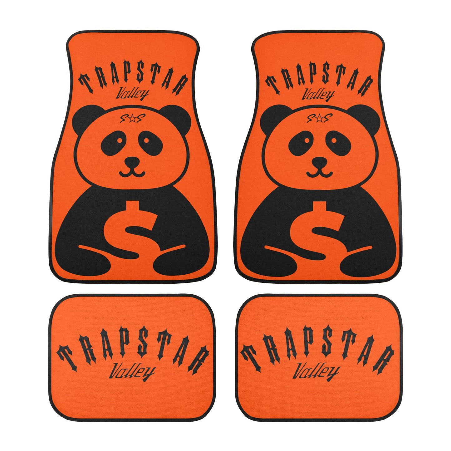 Trap Star Valley Panda 1.0 Dark Orange Back and Front Car Floor Mats