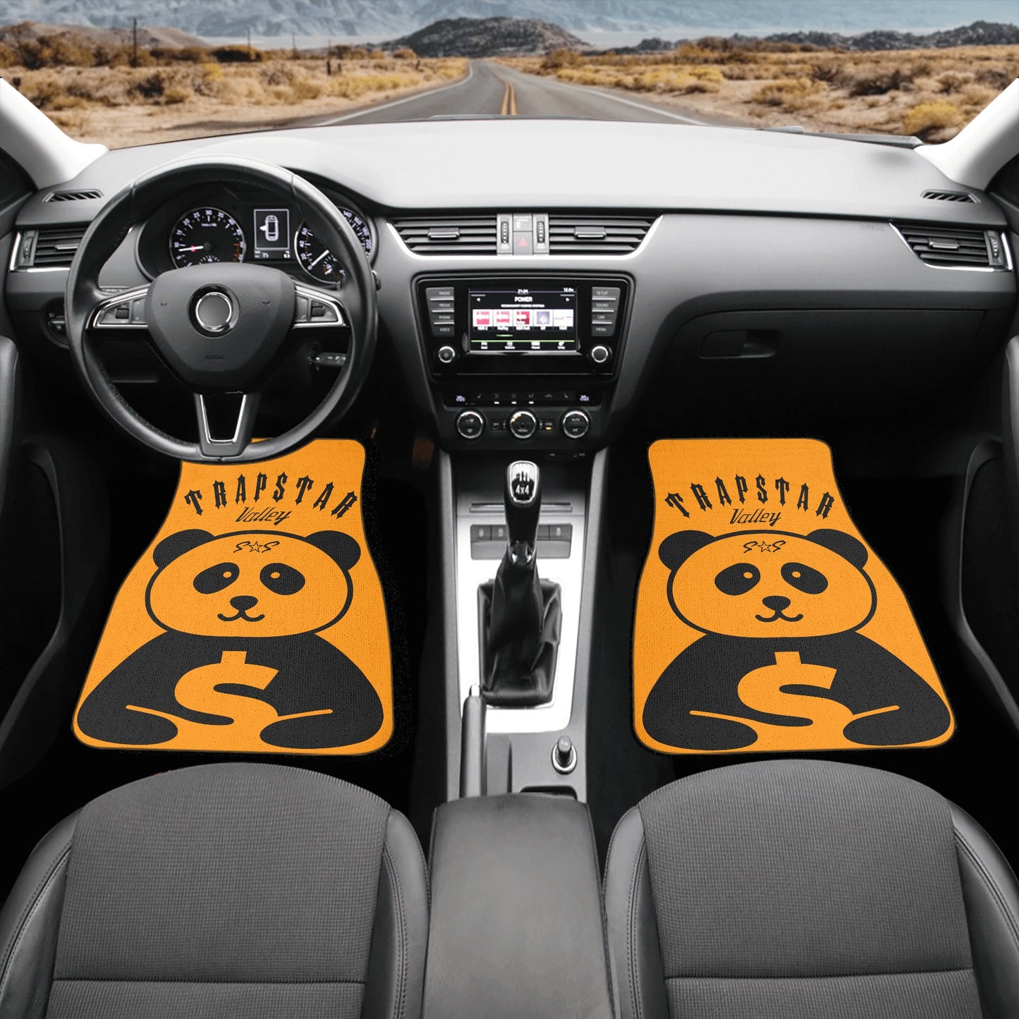 Trap Star Valley Panda 1.0 Orange Back and Front Car Floor Mats