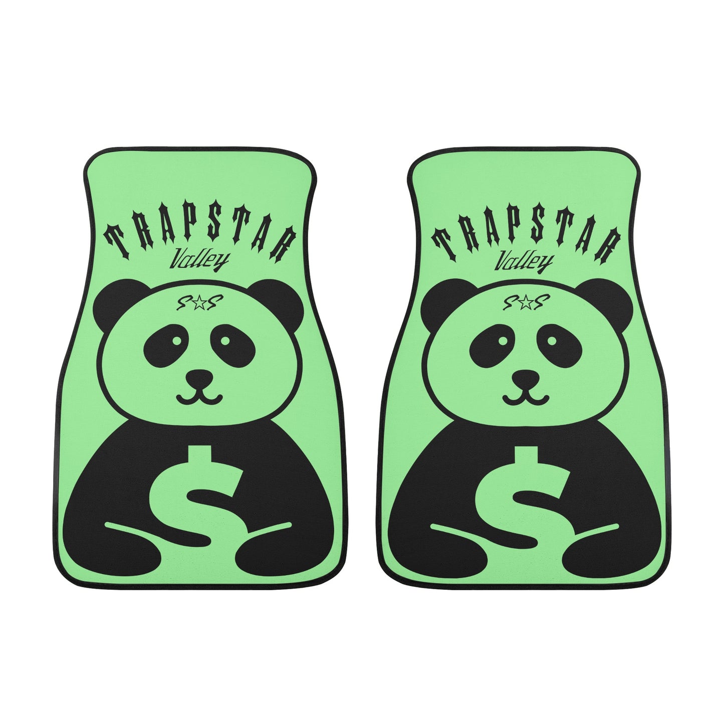 Trap Star Valley Panda 1.0 Mint Green Back and Front Car Floor Mats