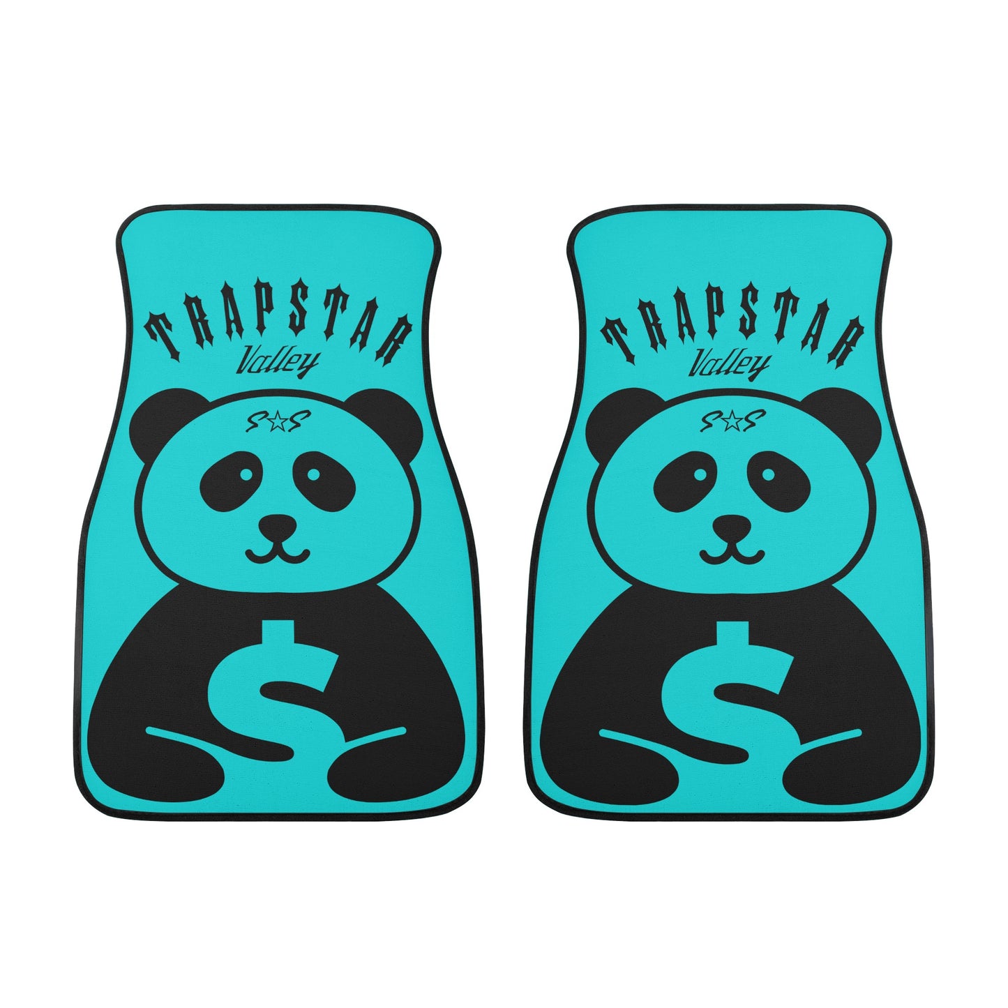 Trap Star Valley Panda 1.0 Turquoise Back and Front Car Floor Mats