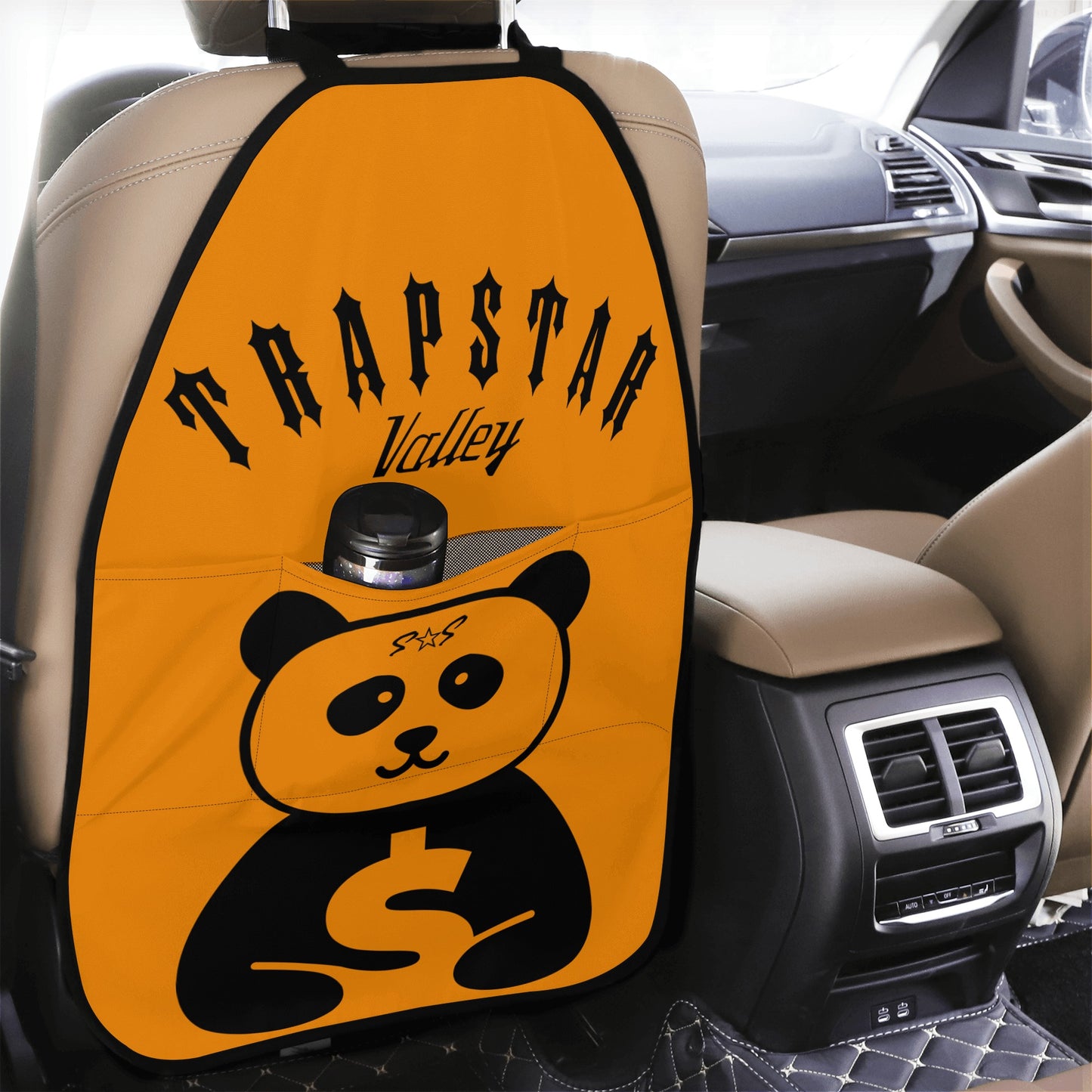 Trap Star Valley Panda 1.0 Orange Car Back Seat Organizer Protector