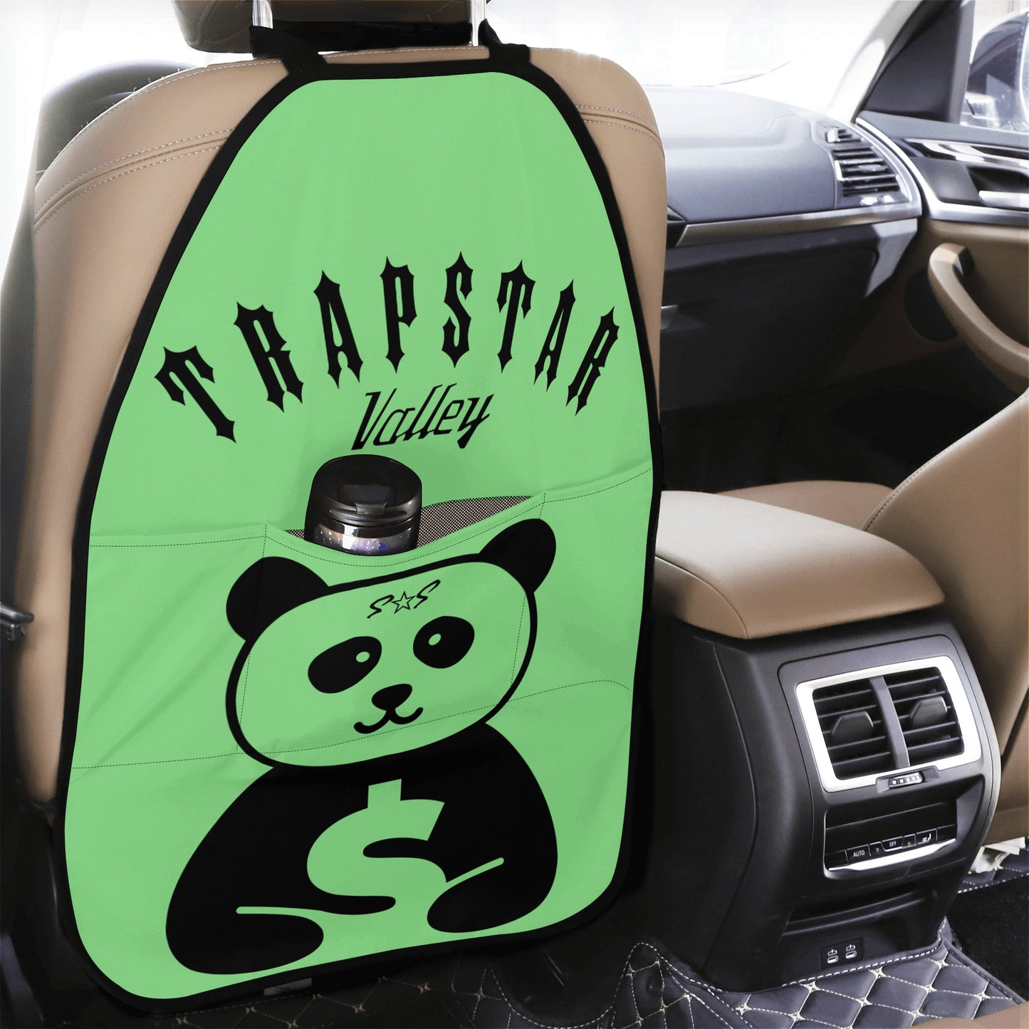 Trap Star Valley Panda 1.0 Mint Green Car Back Seat Organizer Protector