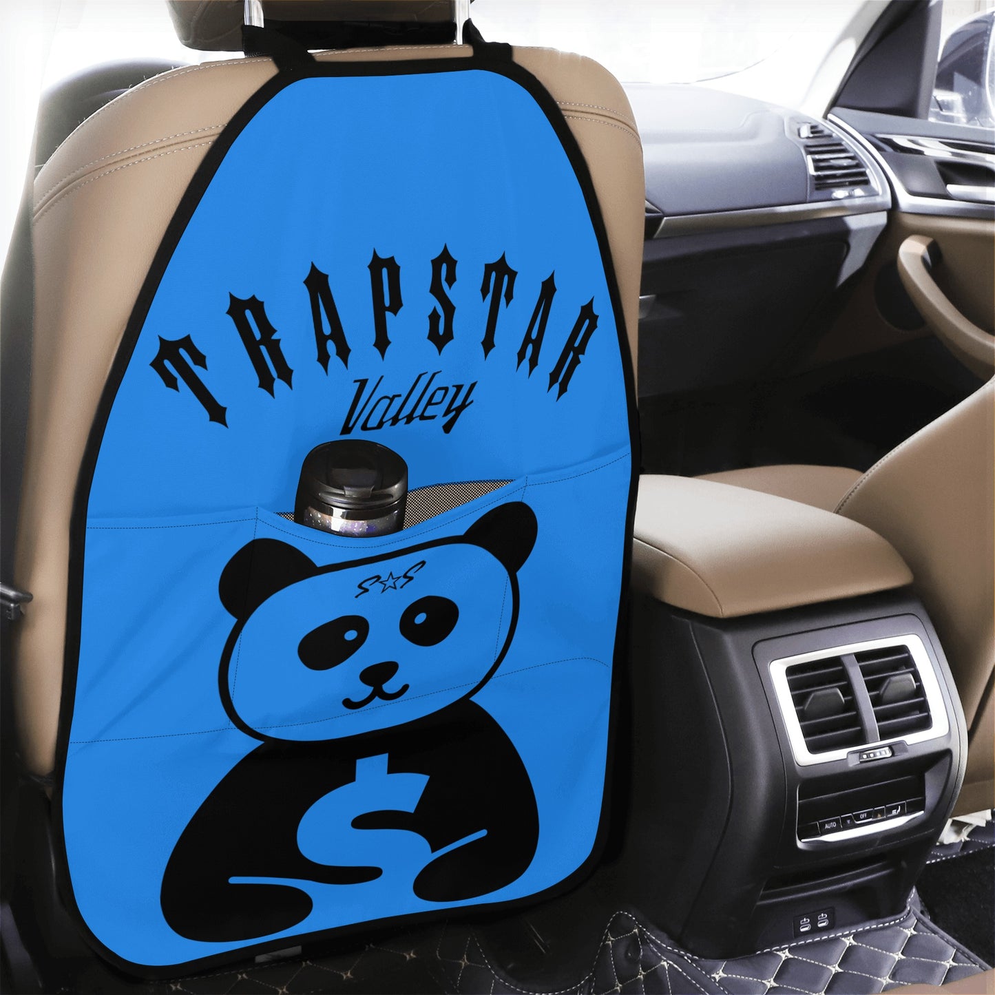 Trap Star Valley Panda 1.0 Blue Car Back Seat Organizer Protector