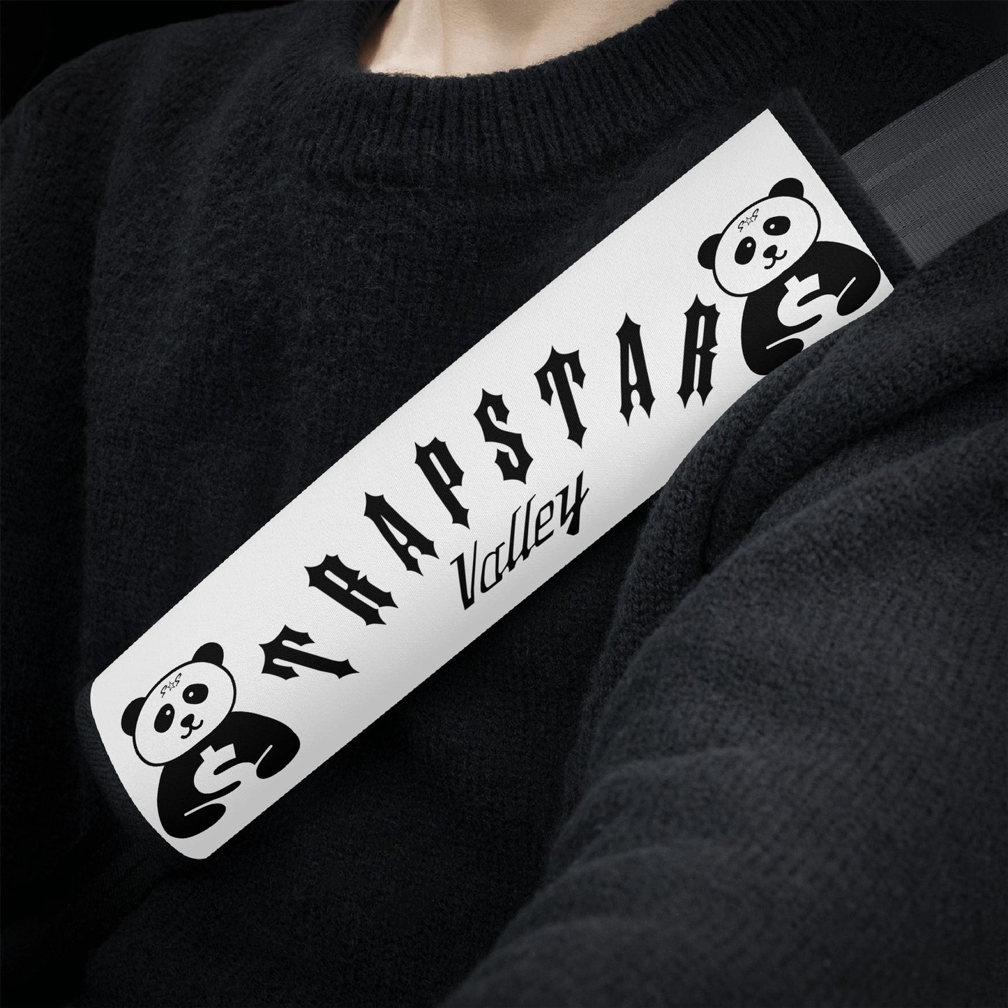 Trap Star Valley Panda 1.0 White Car Seat Belt Covers